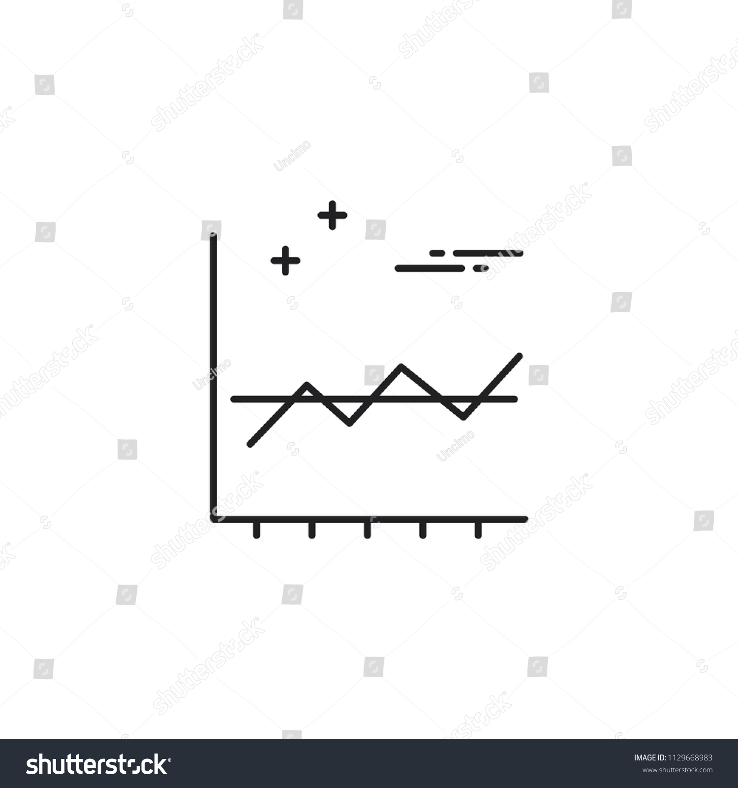 Line Graph Icon Chart Symbol Modern Stock Vector (Royalty Free