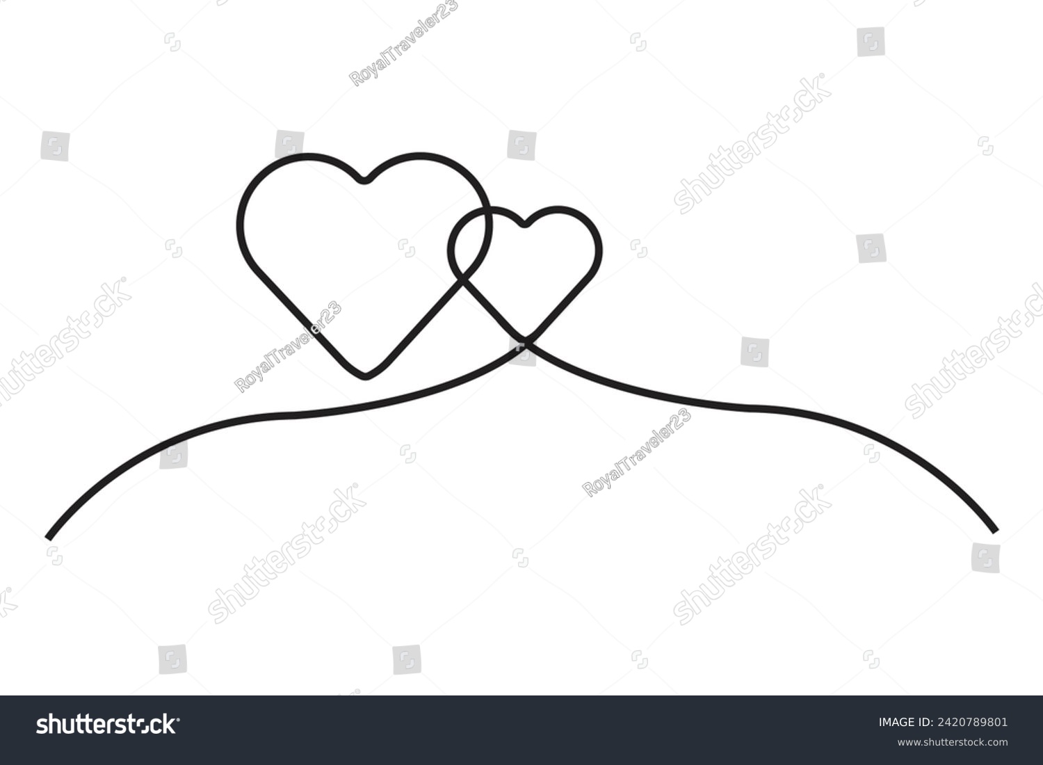 recommend clip art: Line heart background art style vector