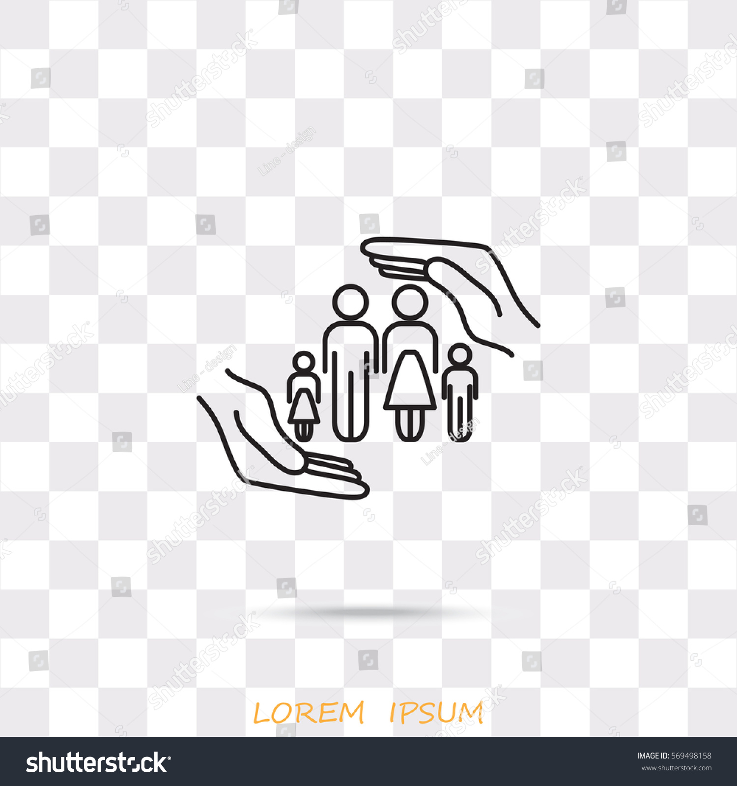 family life insurance quotes line icon family life insurance stock vector shutterstock