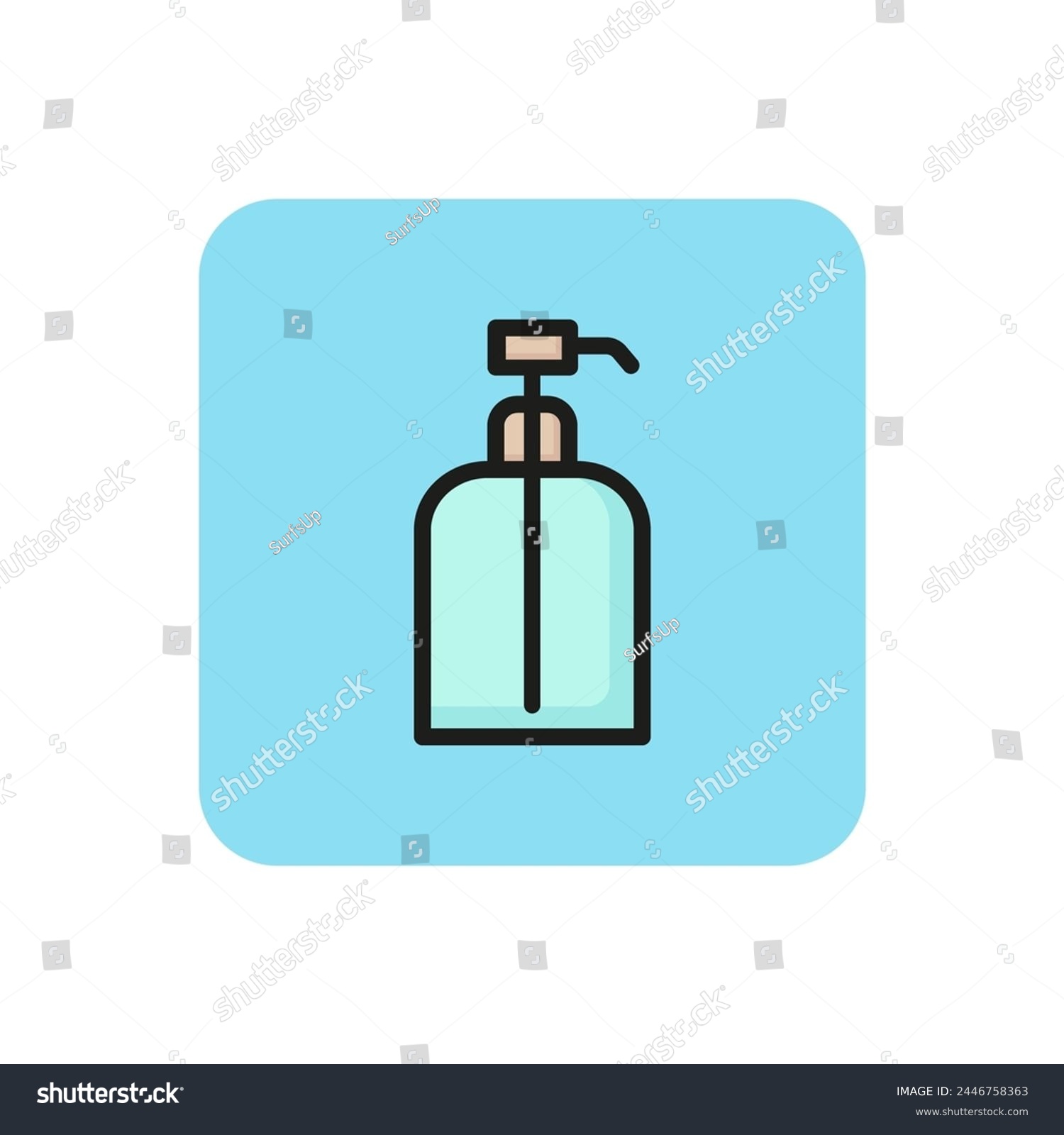SVG of Line icon of eau de cologne bottle. Perfume, spray bottle, fragrance. Cosmetics concept. Can be used for topics like beauty, make-up, perfumery svg