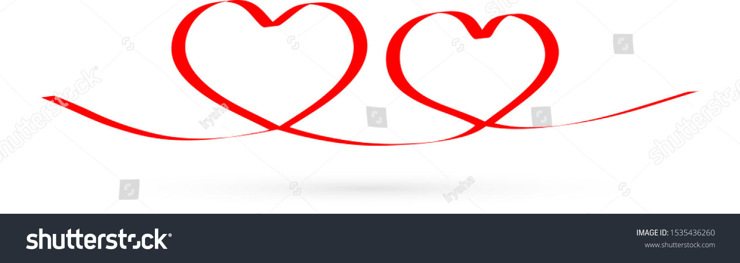 SVG of linear red heart, hand drawing icon, doodle stile, vector illustration svg