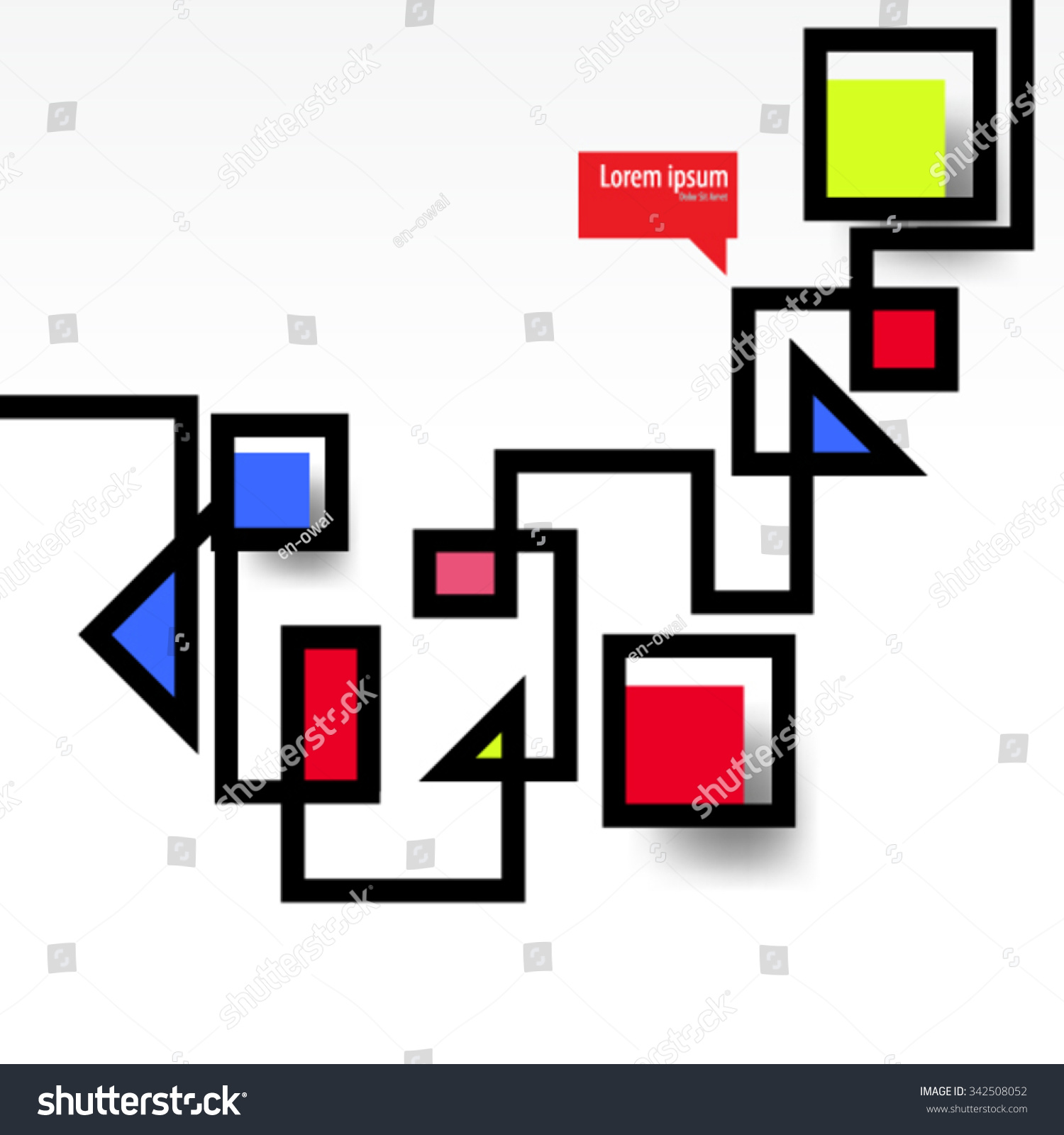 Lines Shapes Design Background Stock Vector (Royalty Free) 342508052 ...