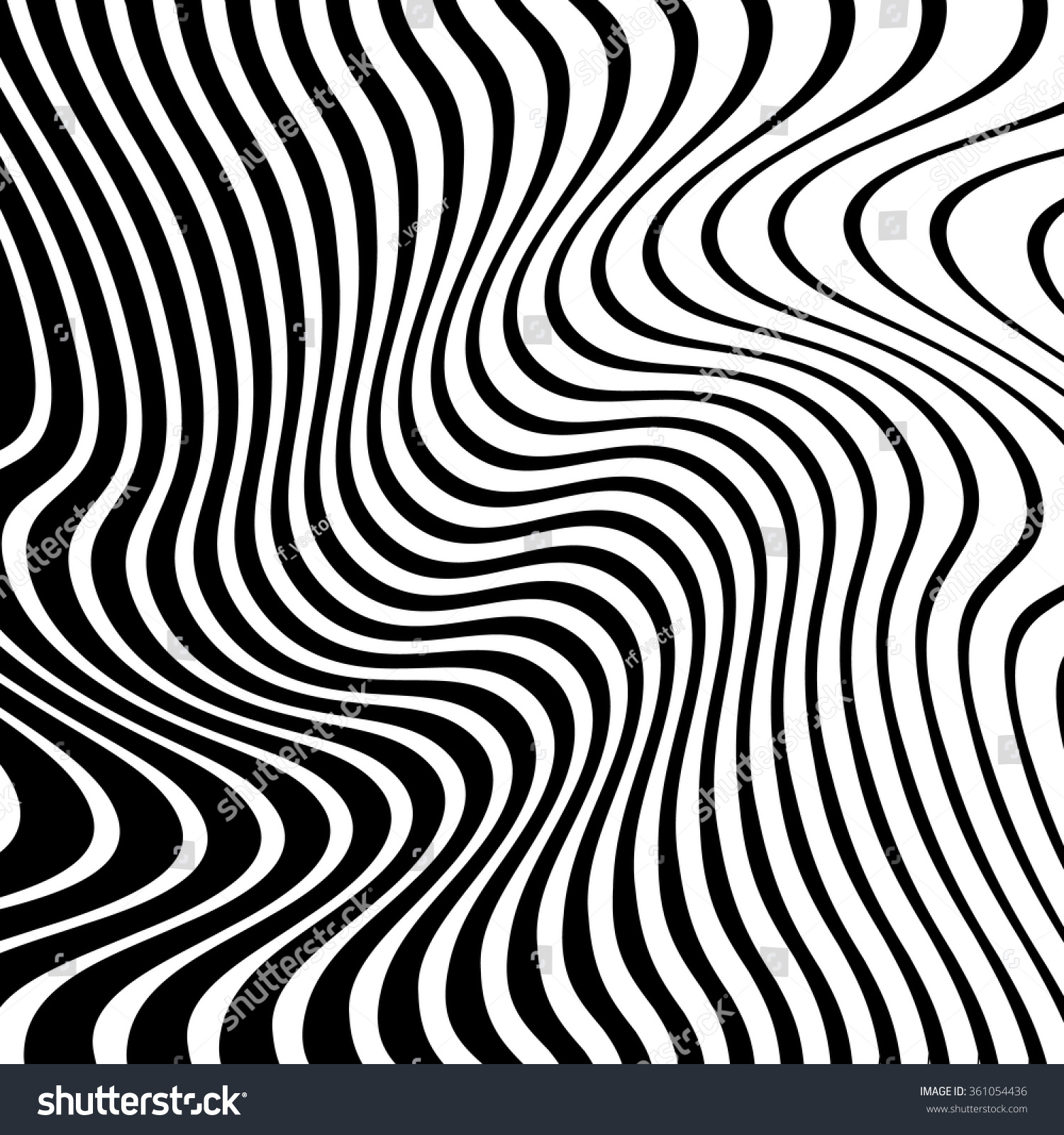 Lines Distortion Abstract Monochrome Vector Art Stock Vector 361054436 ...