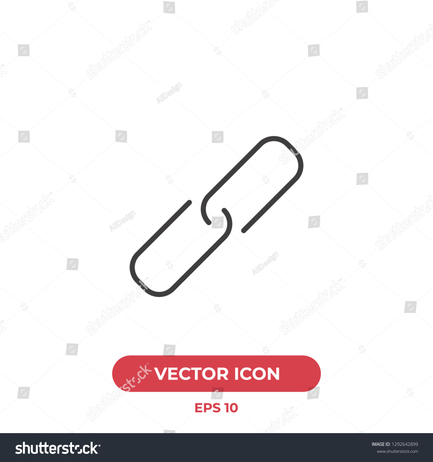 Link Vector Icon Illustration Stock Vector (Royalty Free) 1292642899 ...
