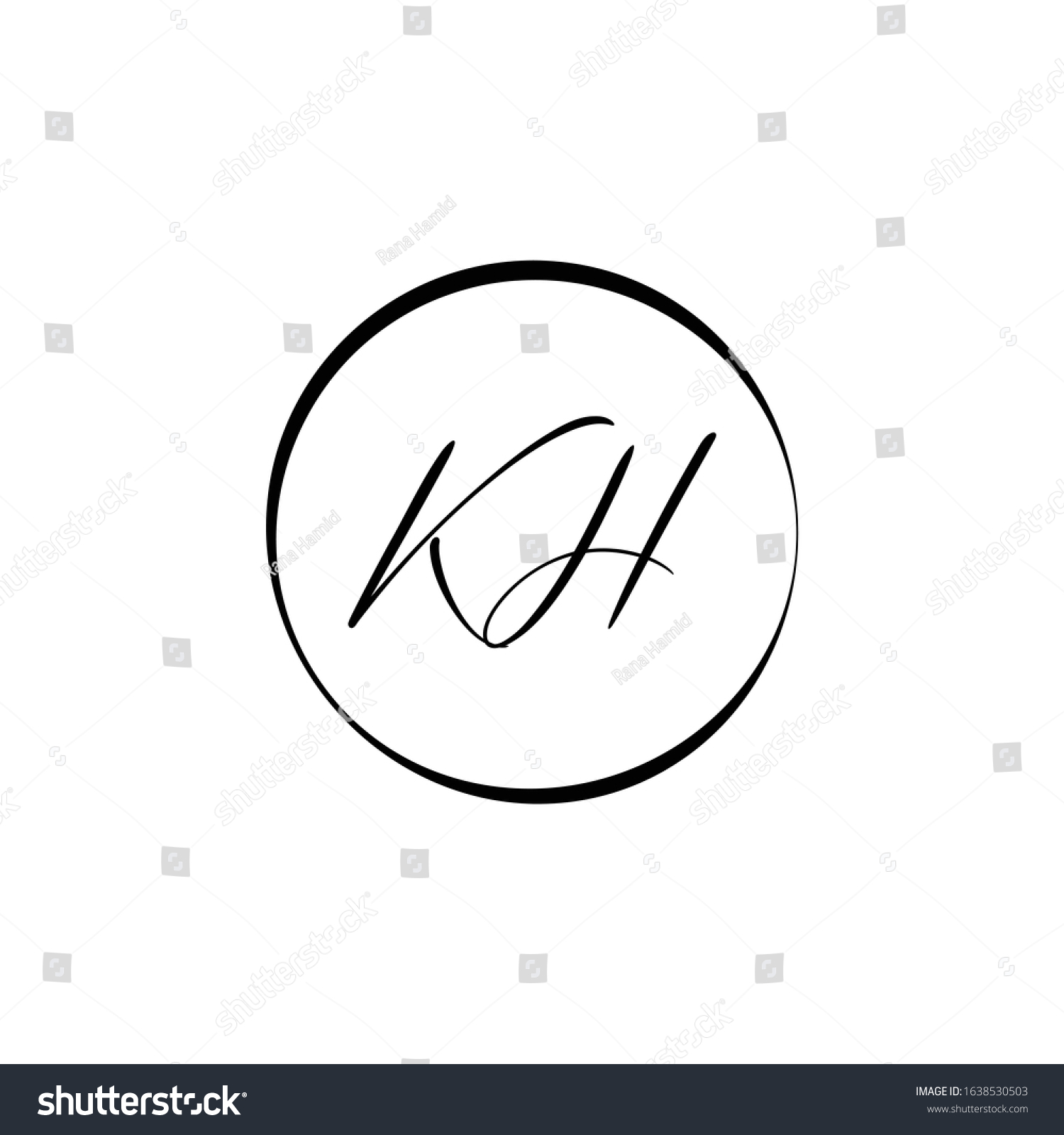 Linked Letter Kh Logo Design Vector: Vector De Stock (libre De Regalías ...