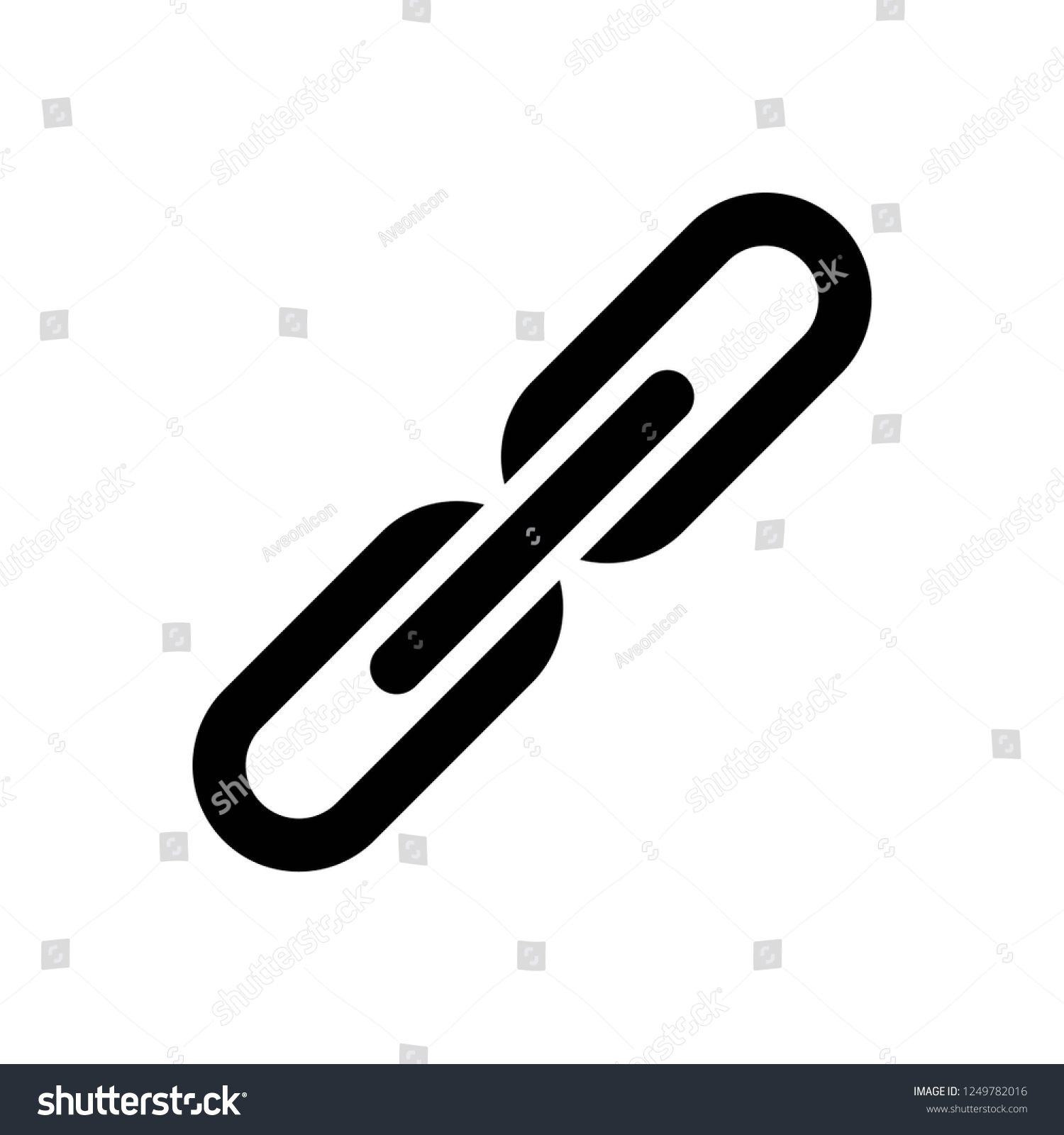 Linking Icon Vector On White Background Stock Vector (Royalty Free ...