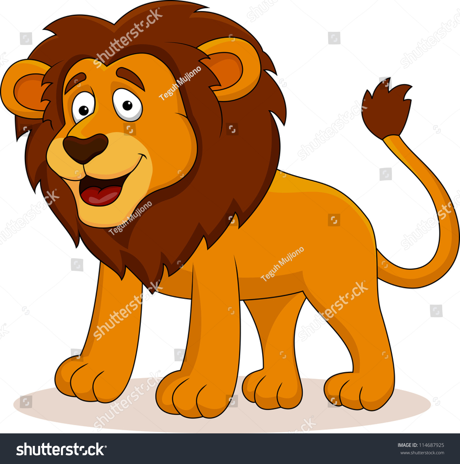 Lion Cartoon Stock Vector 114687925 : Shutterstock