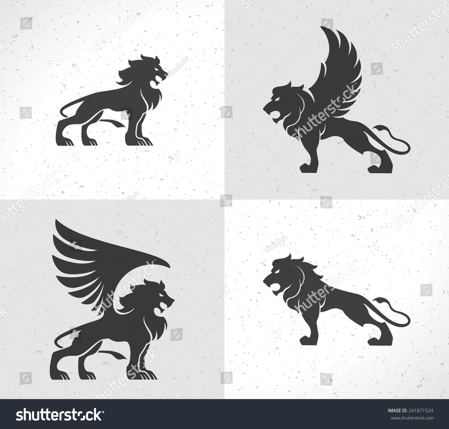 Lion Face Logo Emblem Template Business Stock Vector (Royalty Free ...