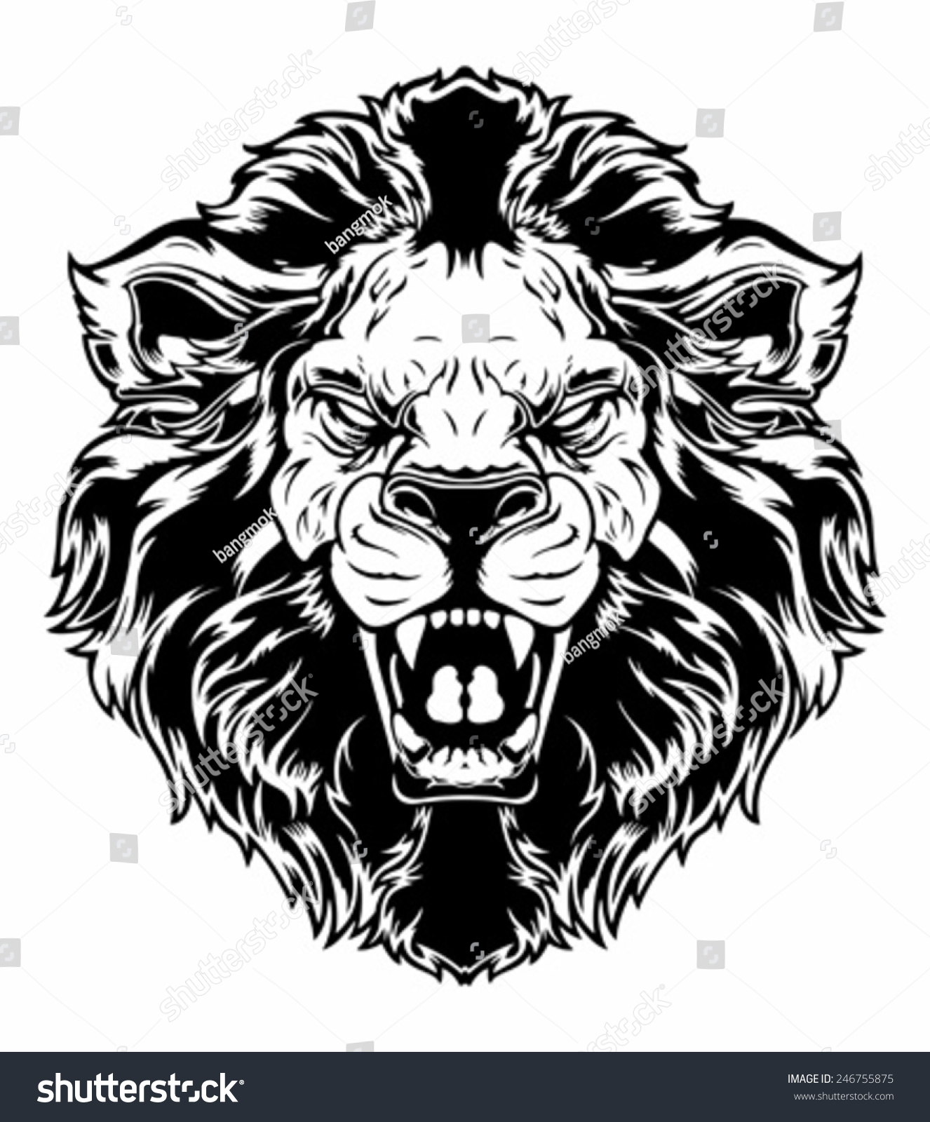 Lion Head Stock Vector (Royalty Free) 246755875 | Shutterstock