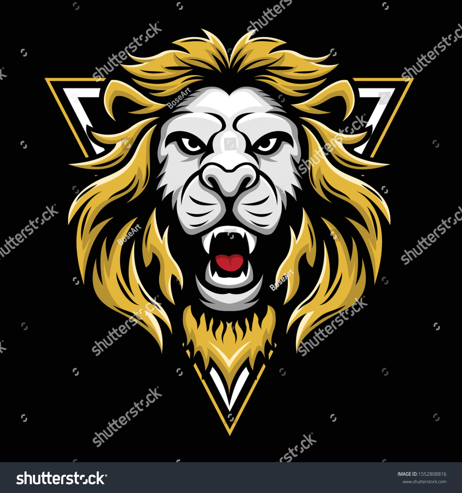 Lion Head Illustrator Vector Design Stock Vector Royalty Free