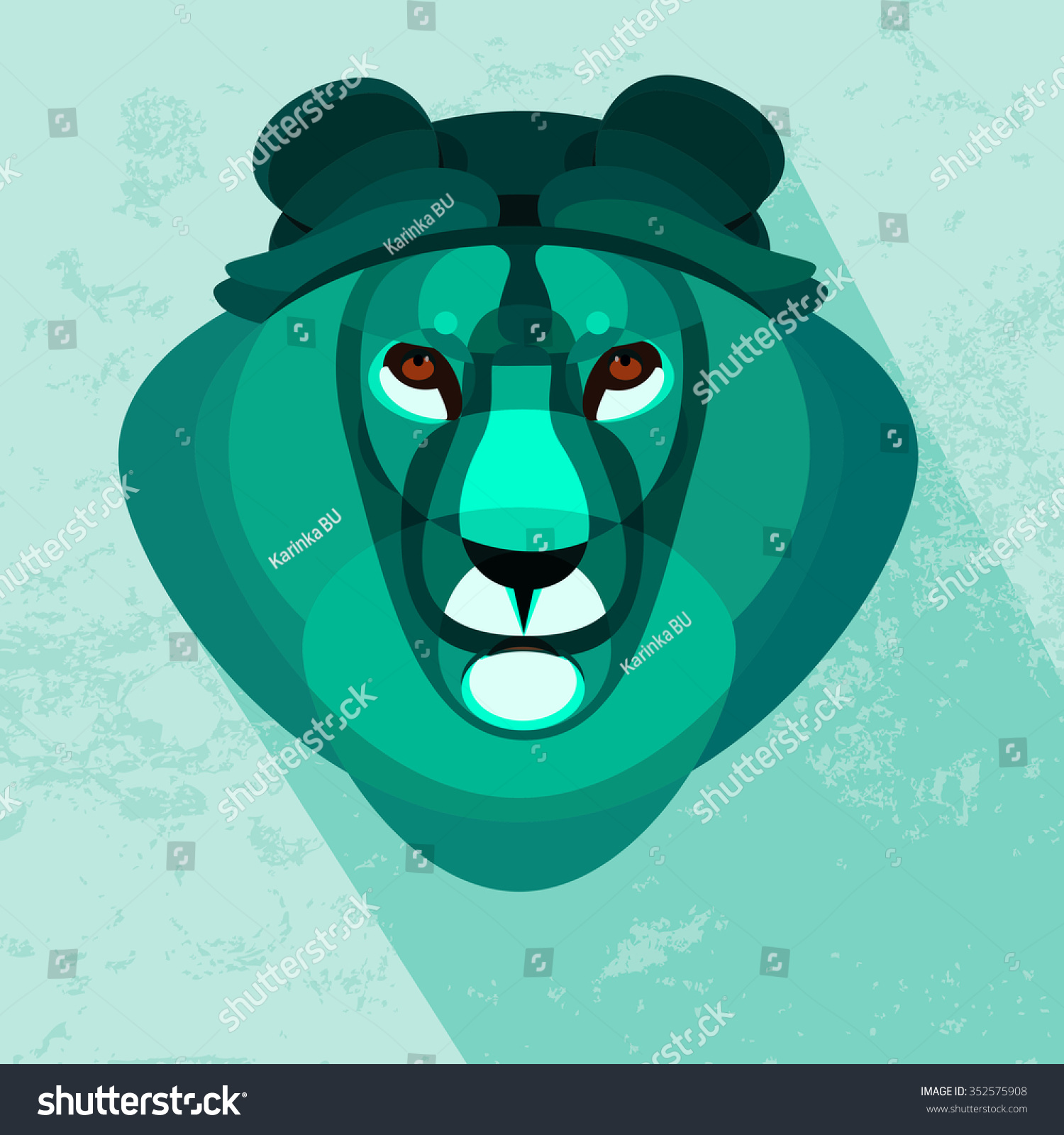 Lion Head Lion Portrait Abstract Low Stock Vector Royalty Free 352575908 Shutterstock 7751