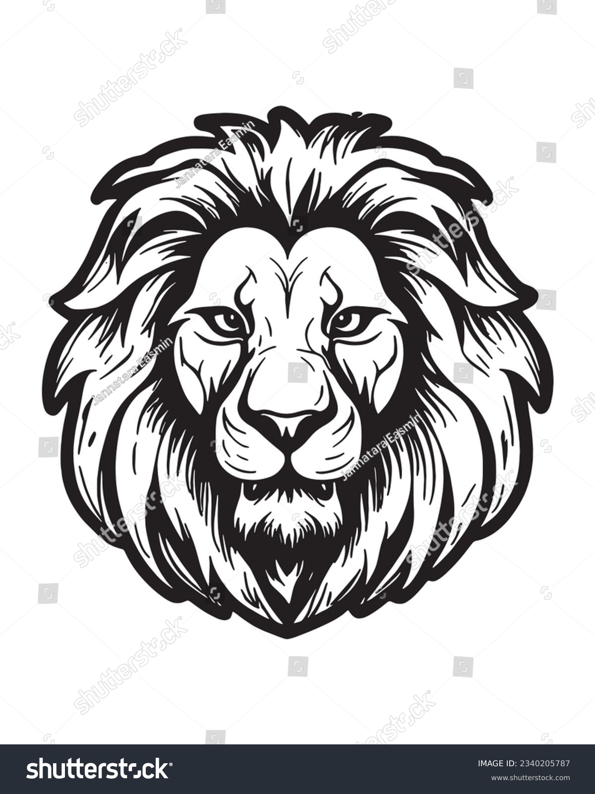 SVG of Lion head logo icon, lion face vector Illustration, on a isolated background, SVG svg