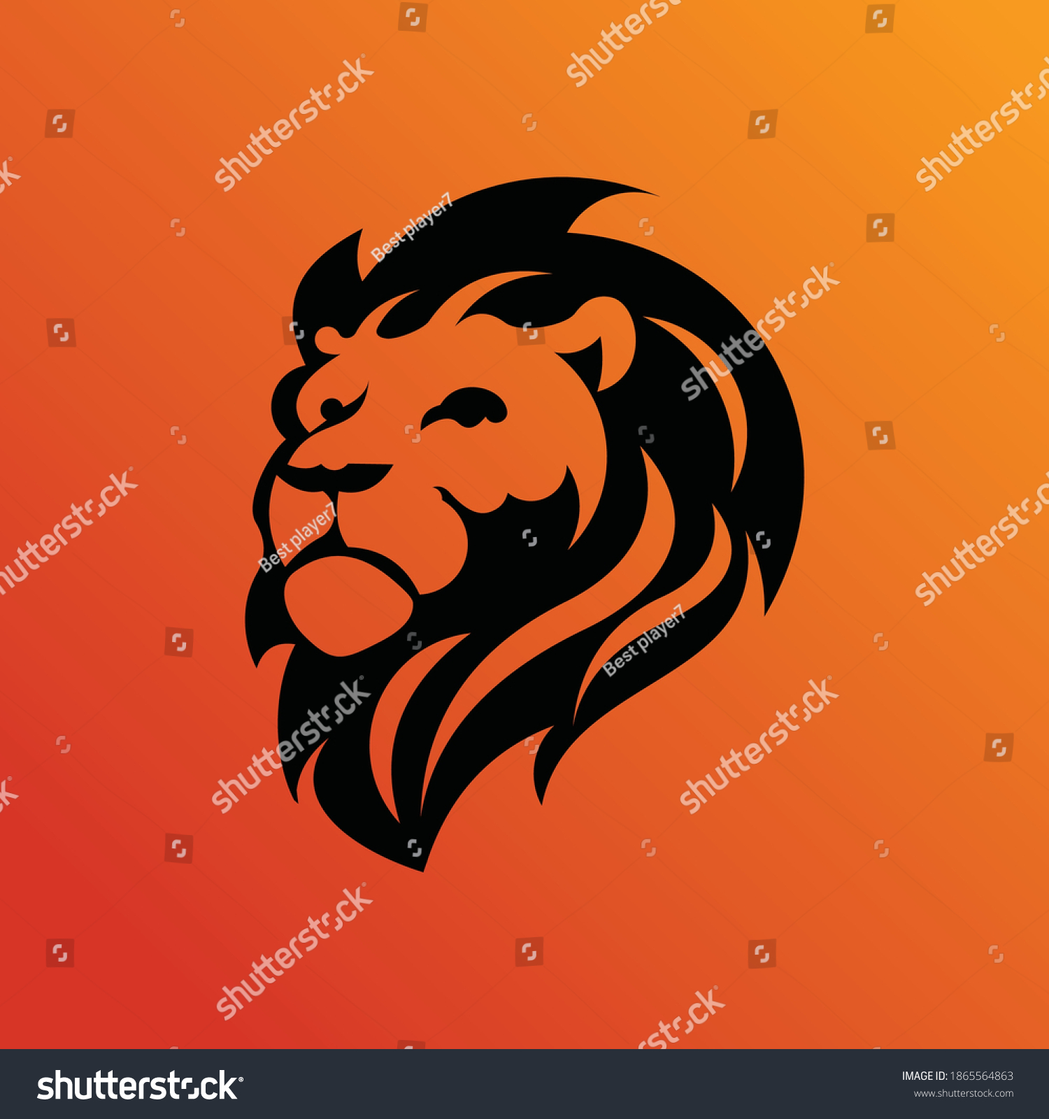 Lion Head Logo Icon Vector Isolated Stock Vector Royalty Free 1865564863 3676