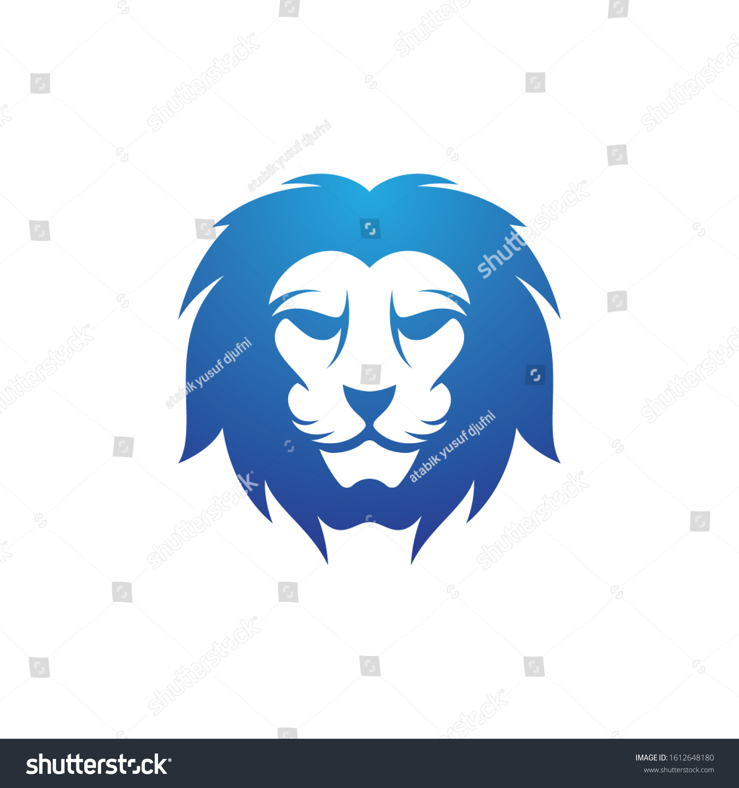 Lion Head Vector Icon Illustration Stock Vector (Royalty Free ...