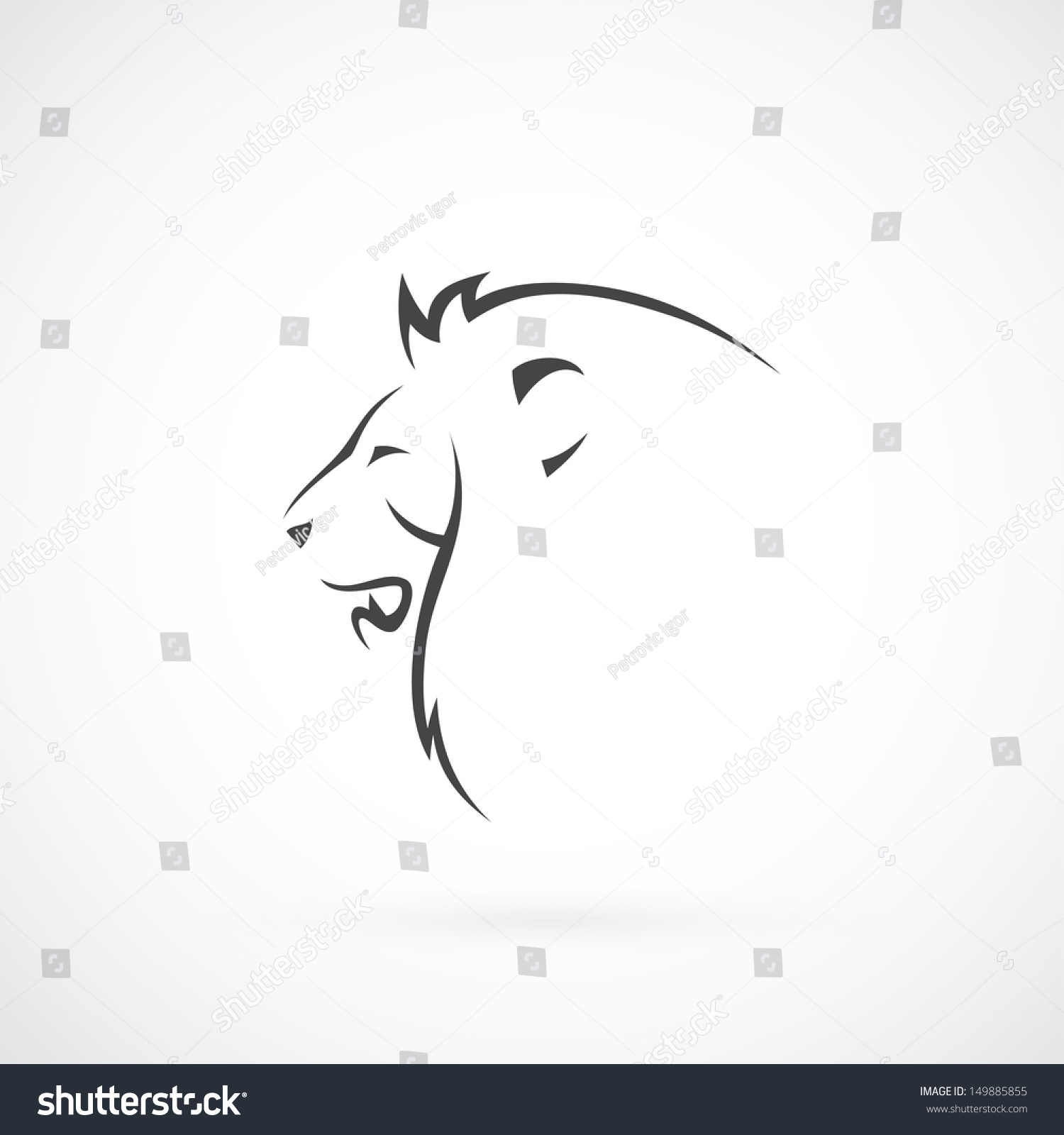 4 552件の ライオン横顔 のイラスト素材 画像 ベクター画像 Shutterstock