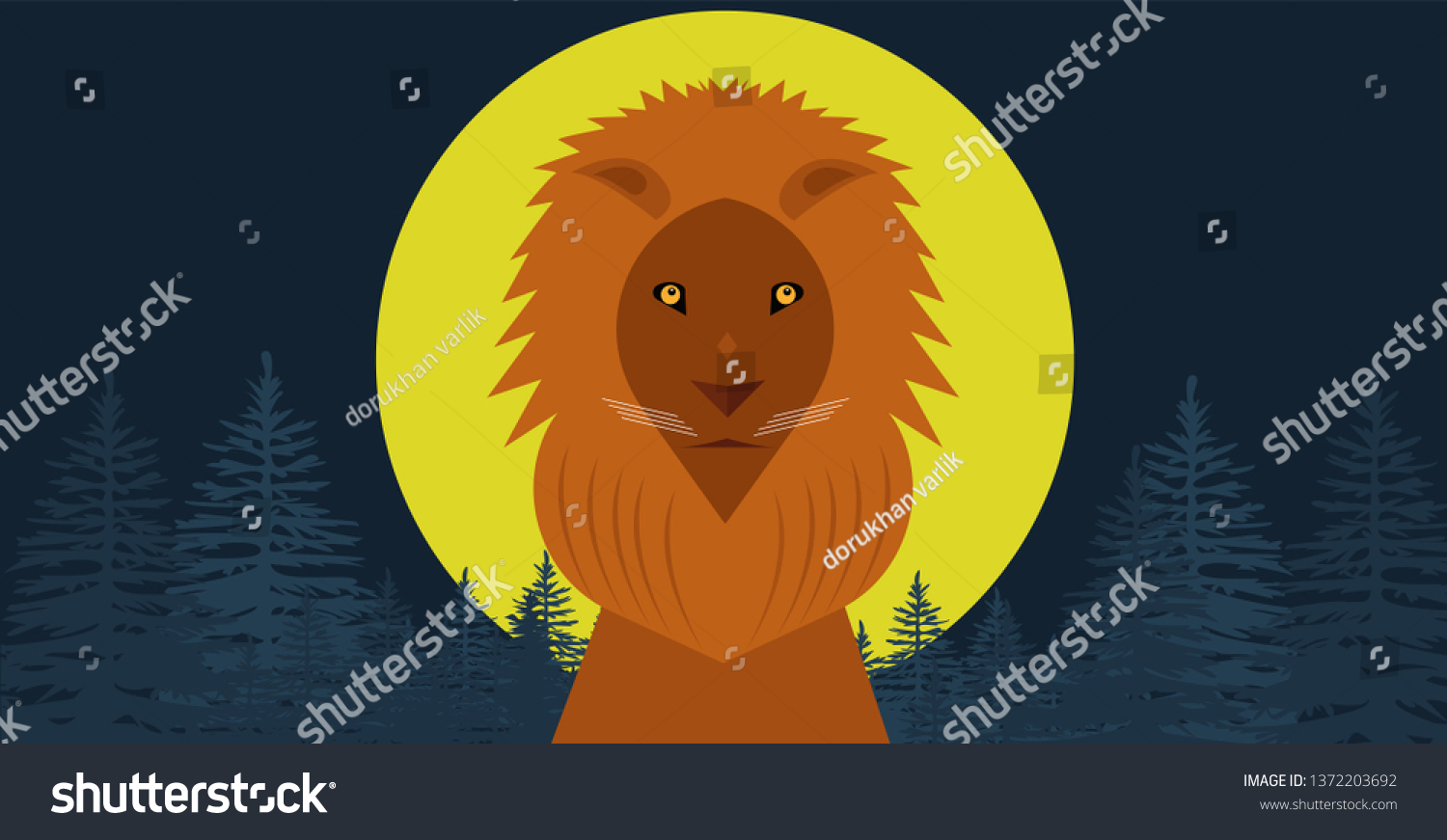 Lion Illustrator King Jungle Stock Vector Royalty Free