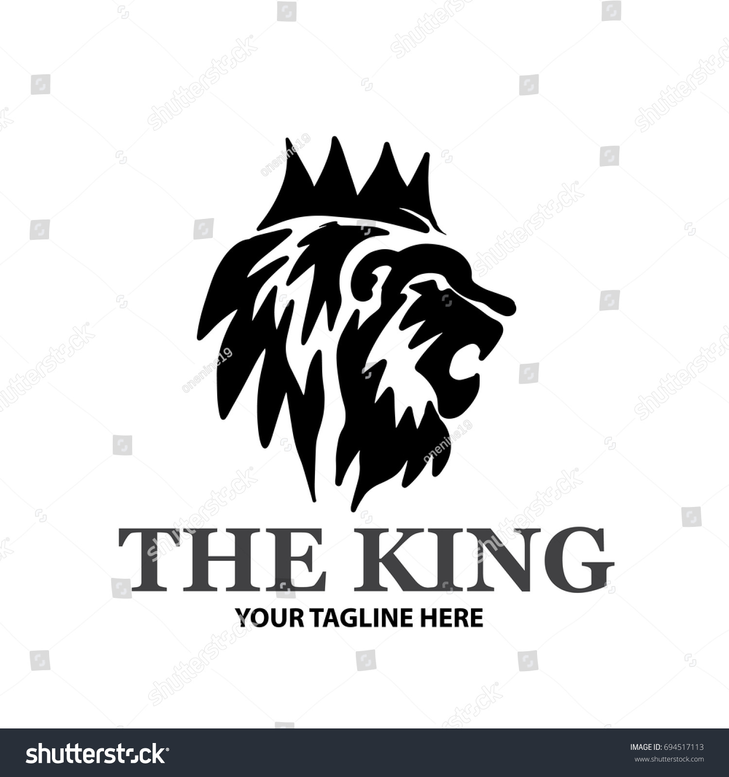 Lion King Logo Stock Vector (Royalty Free) 694517113