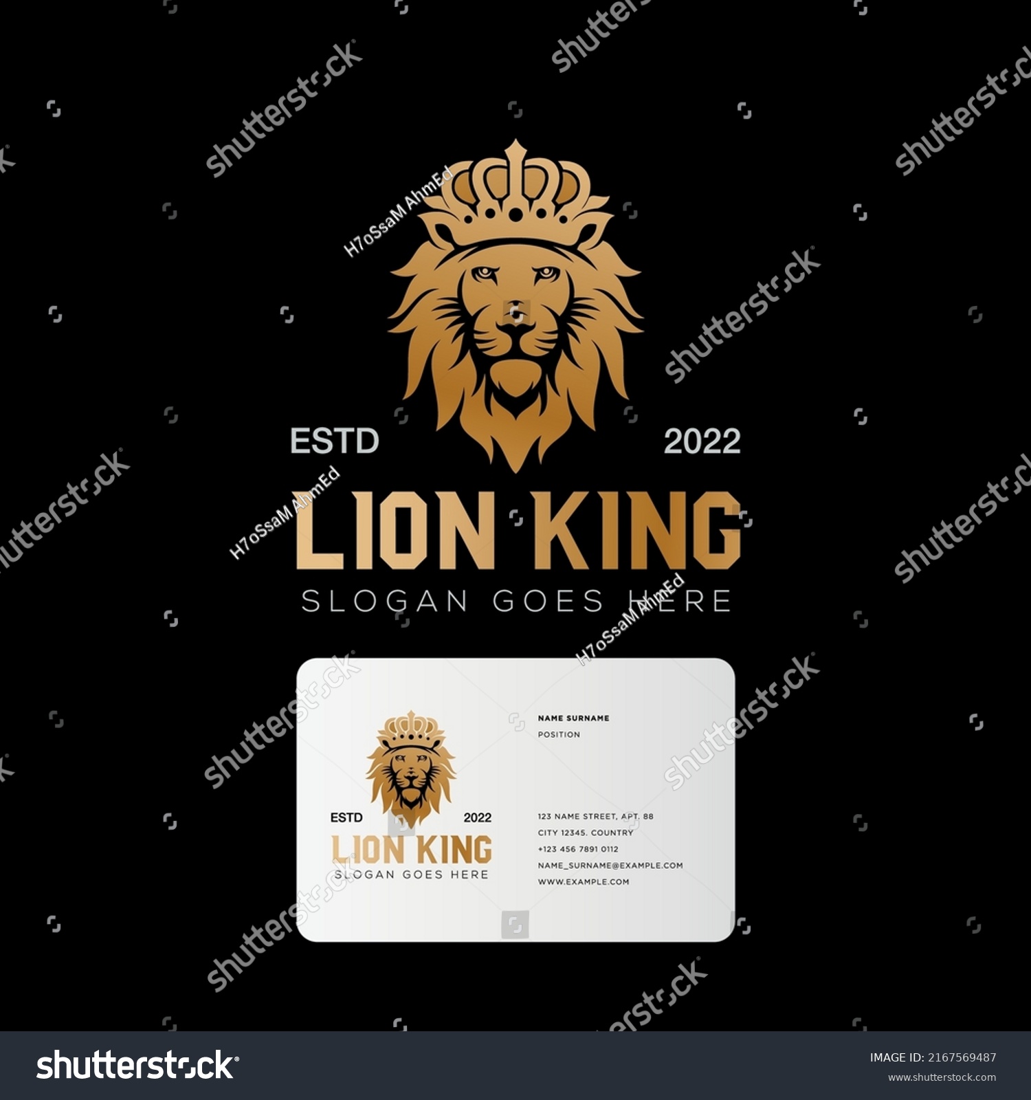 Lion King Shield Logo Vector Design Stock Vector Royalty Free 2167569487 Shutterstock