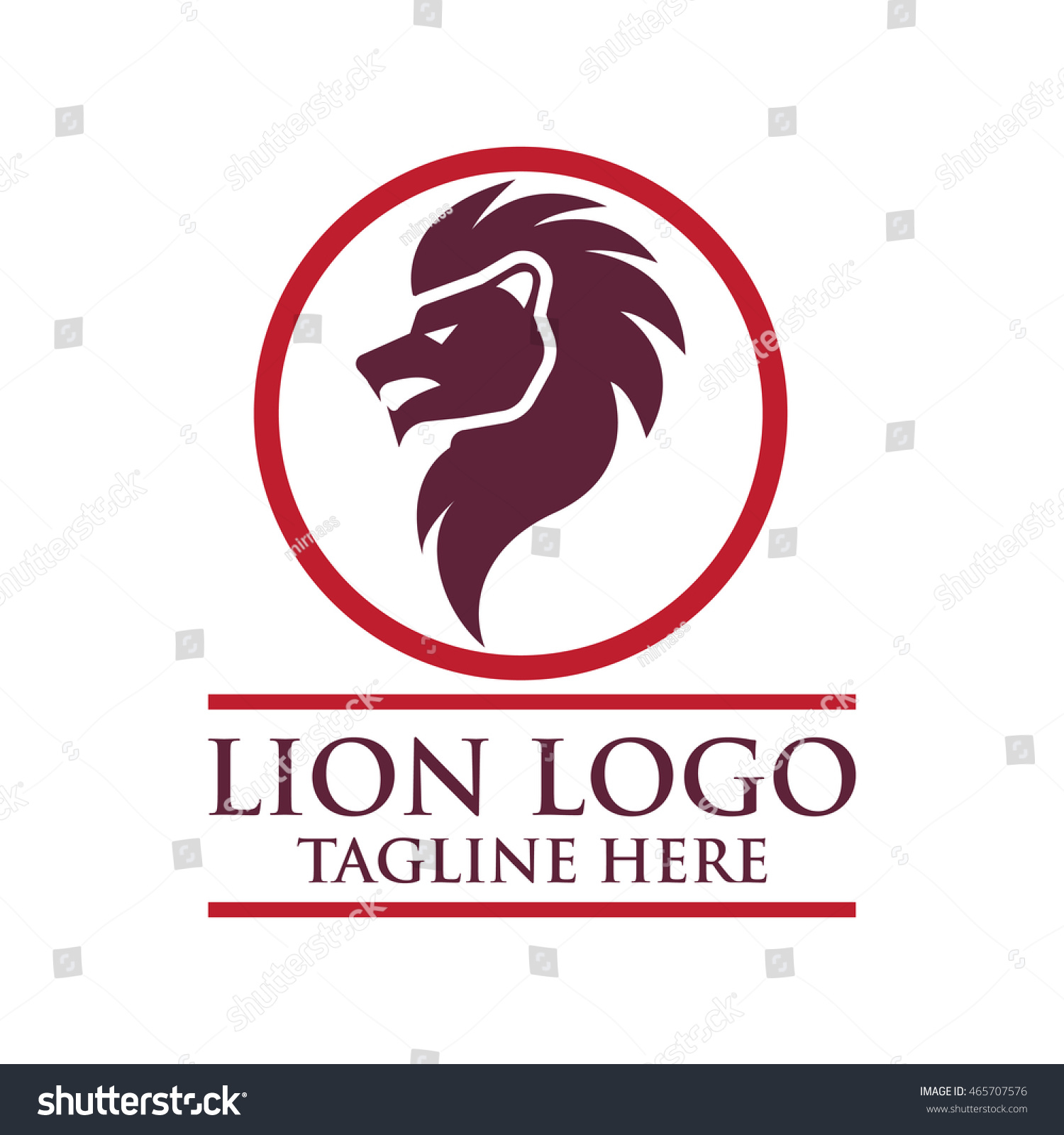 Lion Logo Template Stock Vector 465707576 : Shutterstock