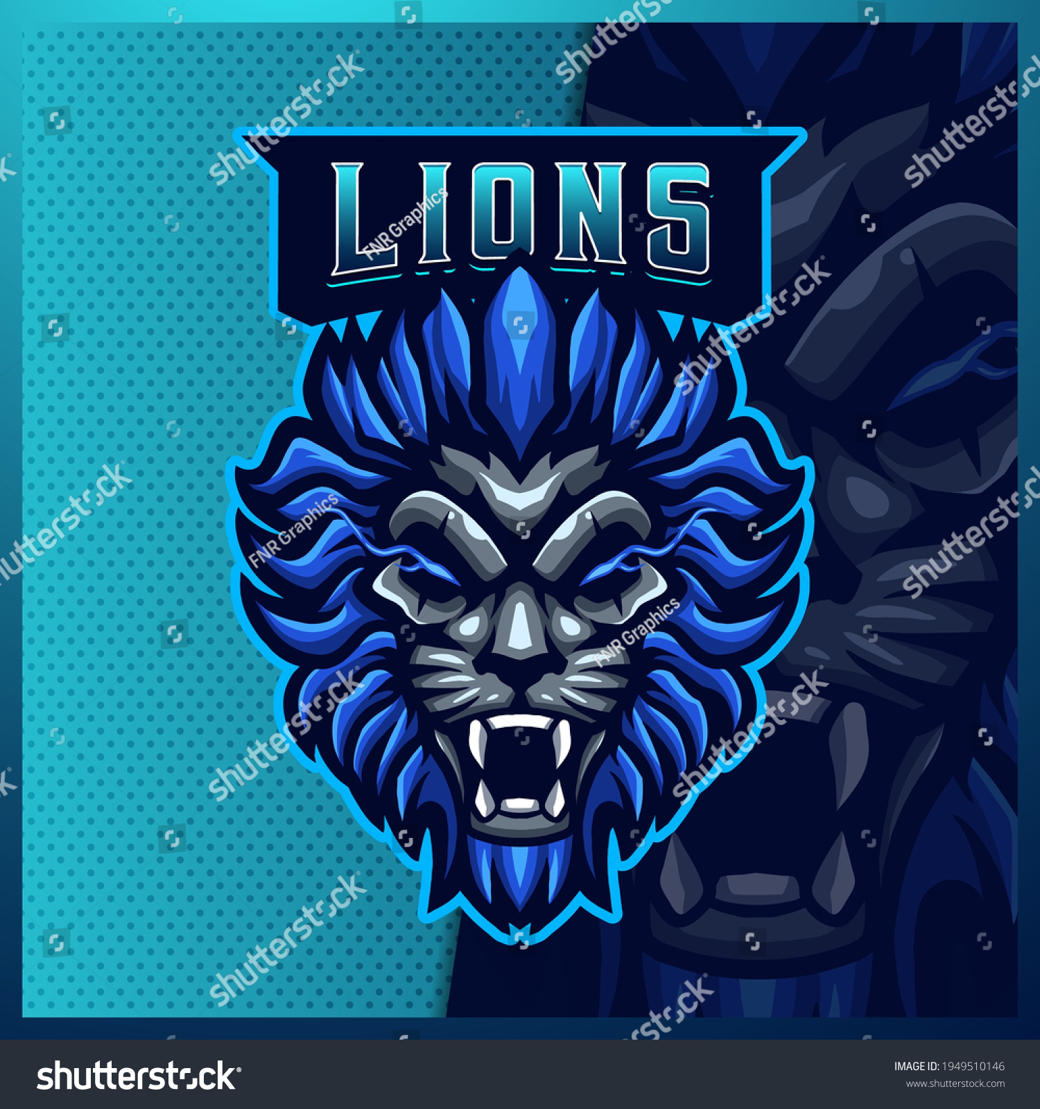 Lion Mascot Esport Logo Design Illustrations Stock Vector Royalty Free