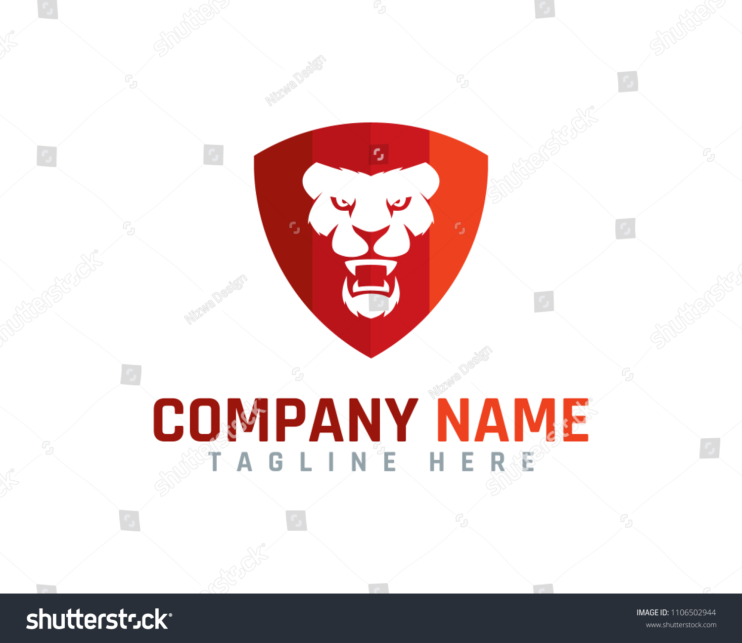 Lion Shield Logo Design Stock Vector (Royalty Free) 1106502944 ...