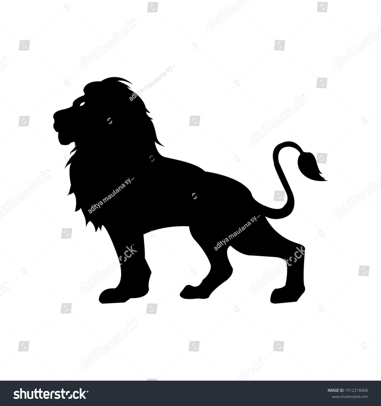 Lion Silhouette Vector Illustration Can Be Stock Vector (Royalty Free ...