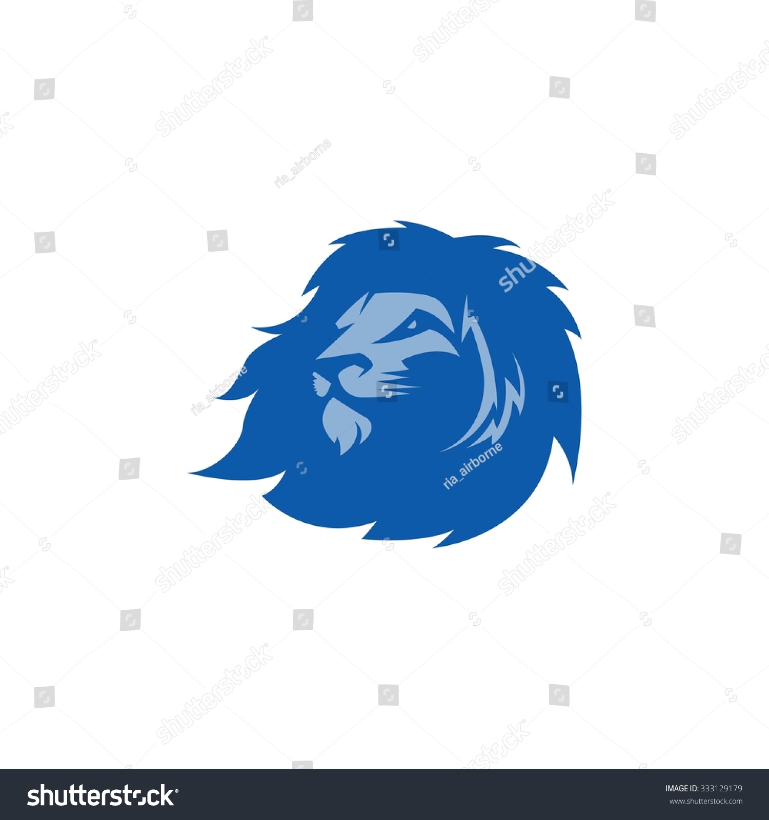 Lion Sport Logo Vector Template - 333129179 : Shutterstock