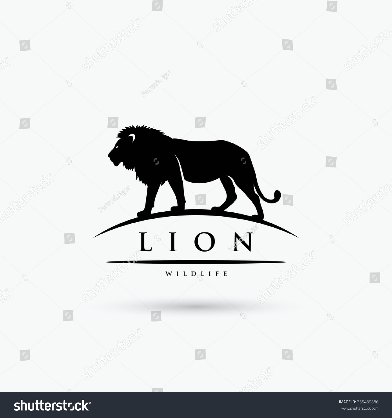 Lion Symbol Vector Illustration Stock Vector (Royalty Free) 355489886 ...