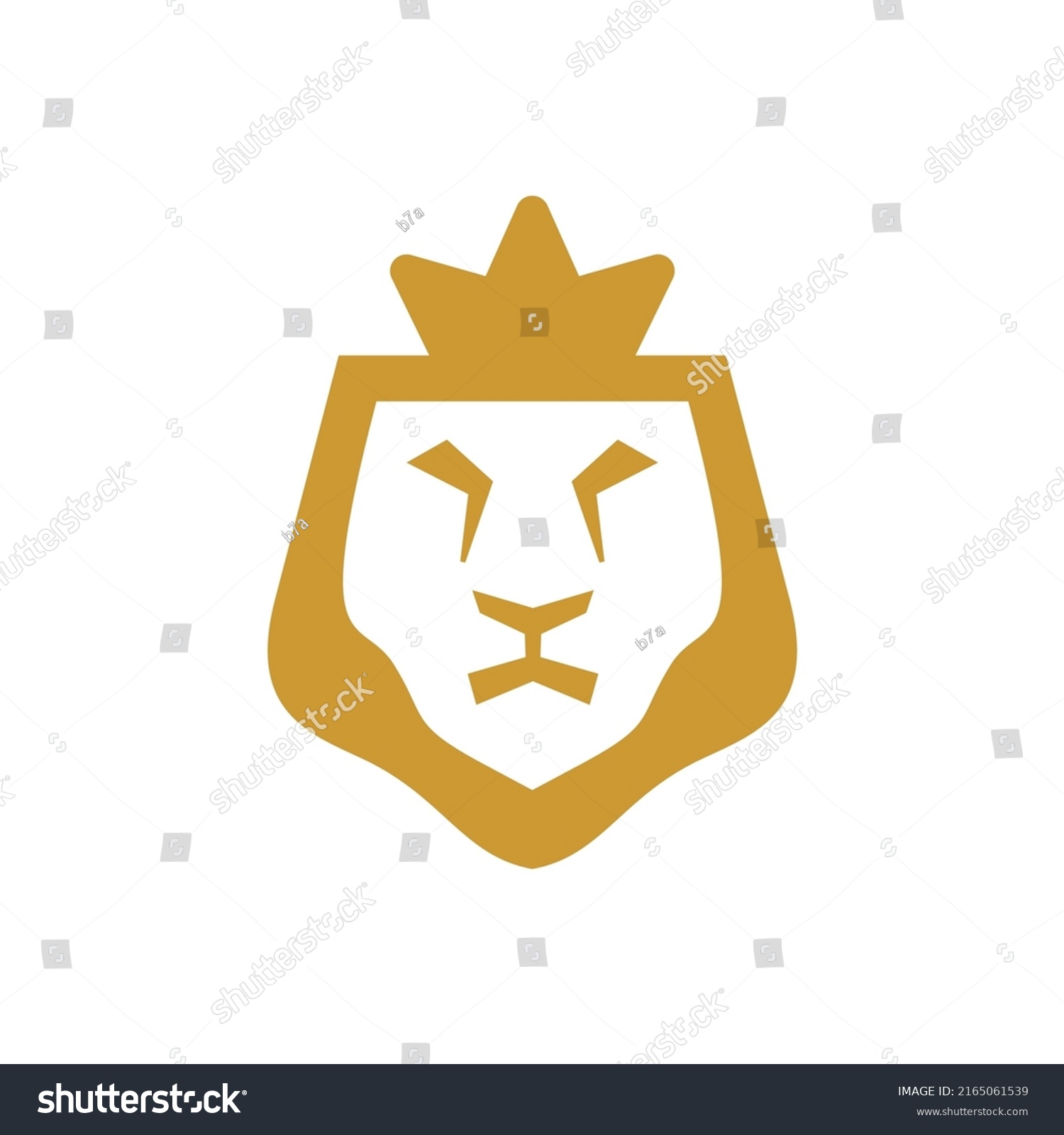 Lion Crown Logo Design Vector Sign Stock Vector (Royalty Free ...