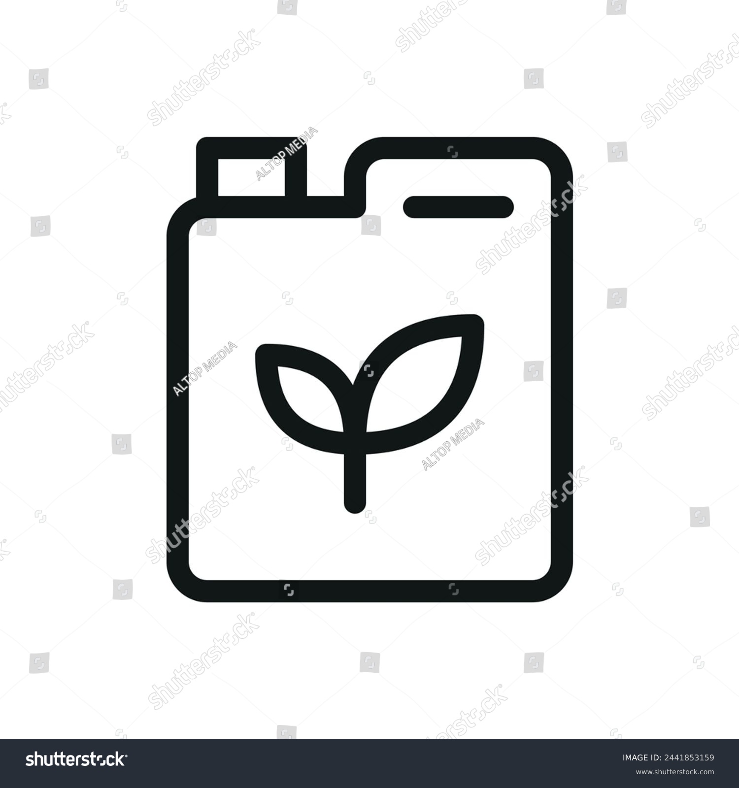 SVG of liquid fertilizer can isolated icon, organic fertilizers canister vector symbol with editable stroke svg