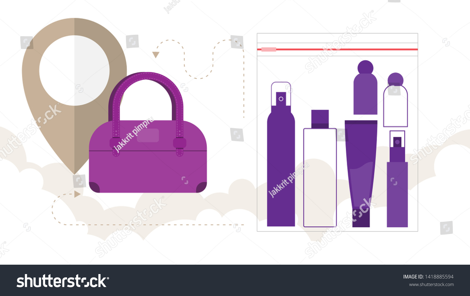 Liquids Hand Luggage Liquids Allowed Carryon Stock Vector Royalty