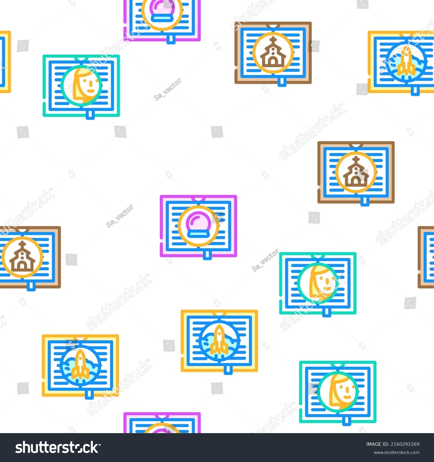 Literary Genre Categories Classes Vector Seamless Stock Vector Royalty Free 2160292269 9909