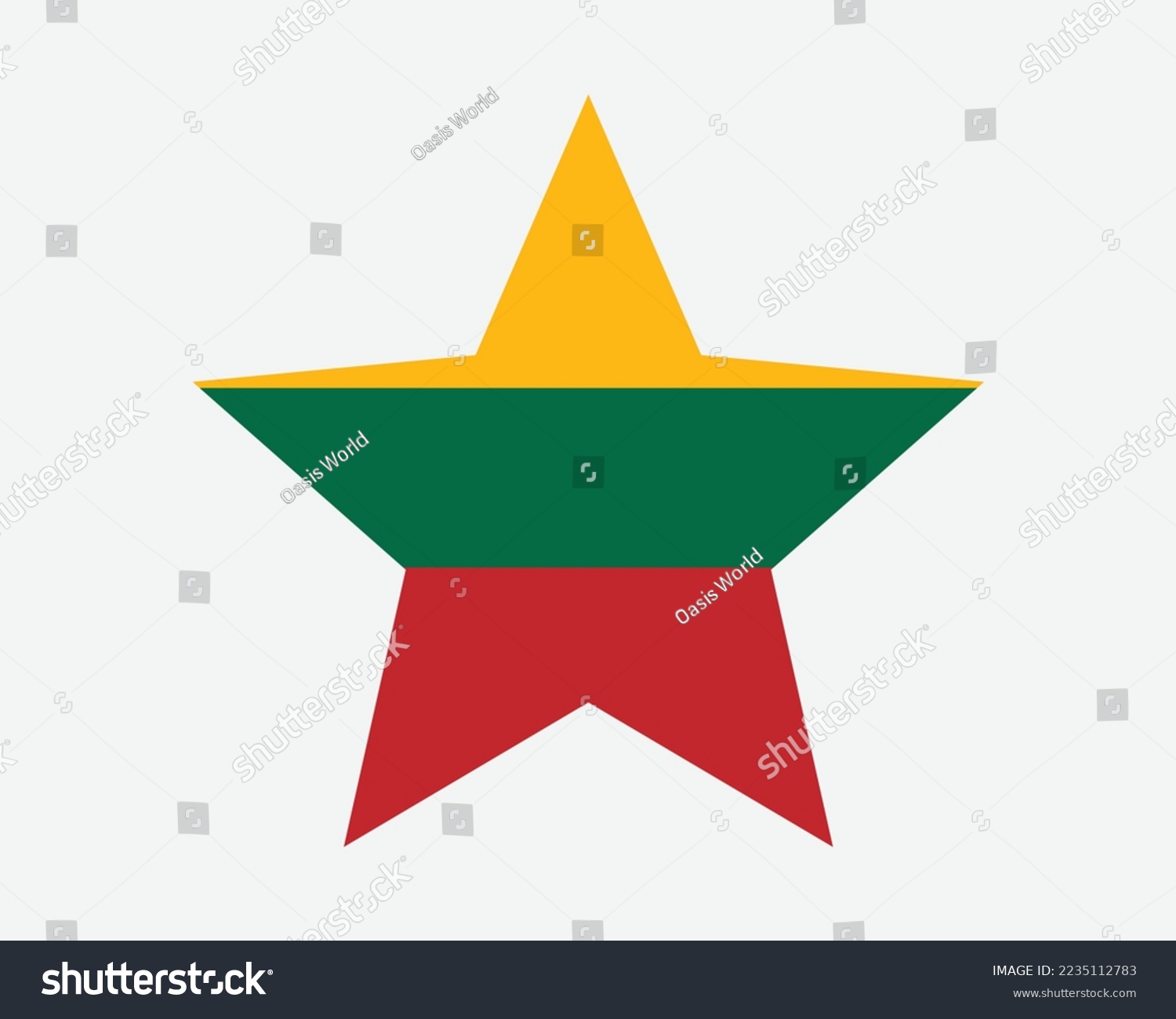 SVG of Lithuania Star Flag. Lithuanian Star Shape Flag. Republic of Lithuania Country National Banner Icon Symbol Vector Flat Artwork Graphic Illustration svg