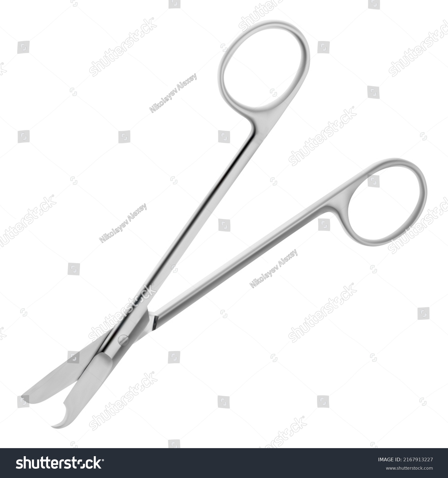 Littauer Scissors These Special Surgical Instrument Stock Vector ...