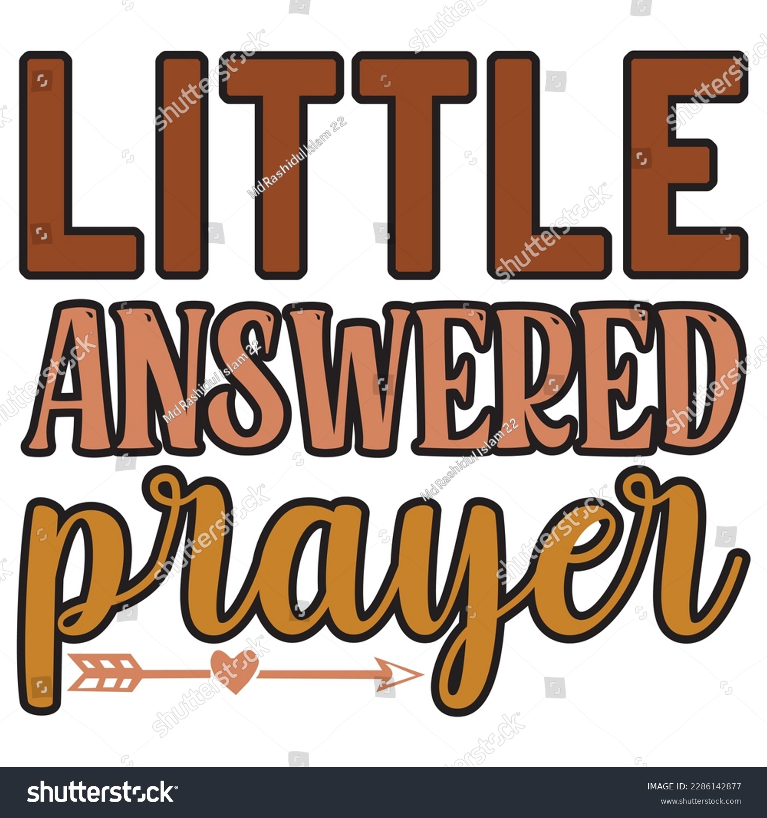 SVG of Little Answered Prayer Retro SVG Design Vector File. svg