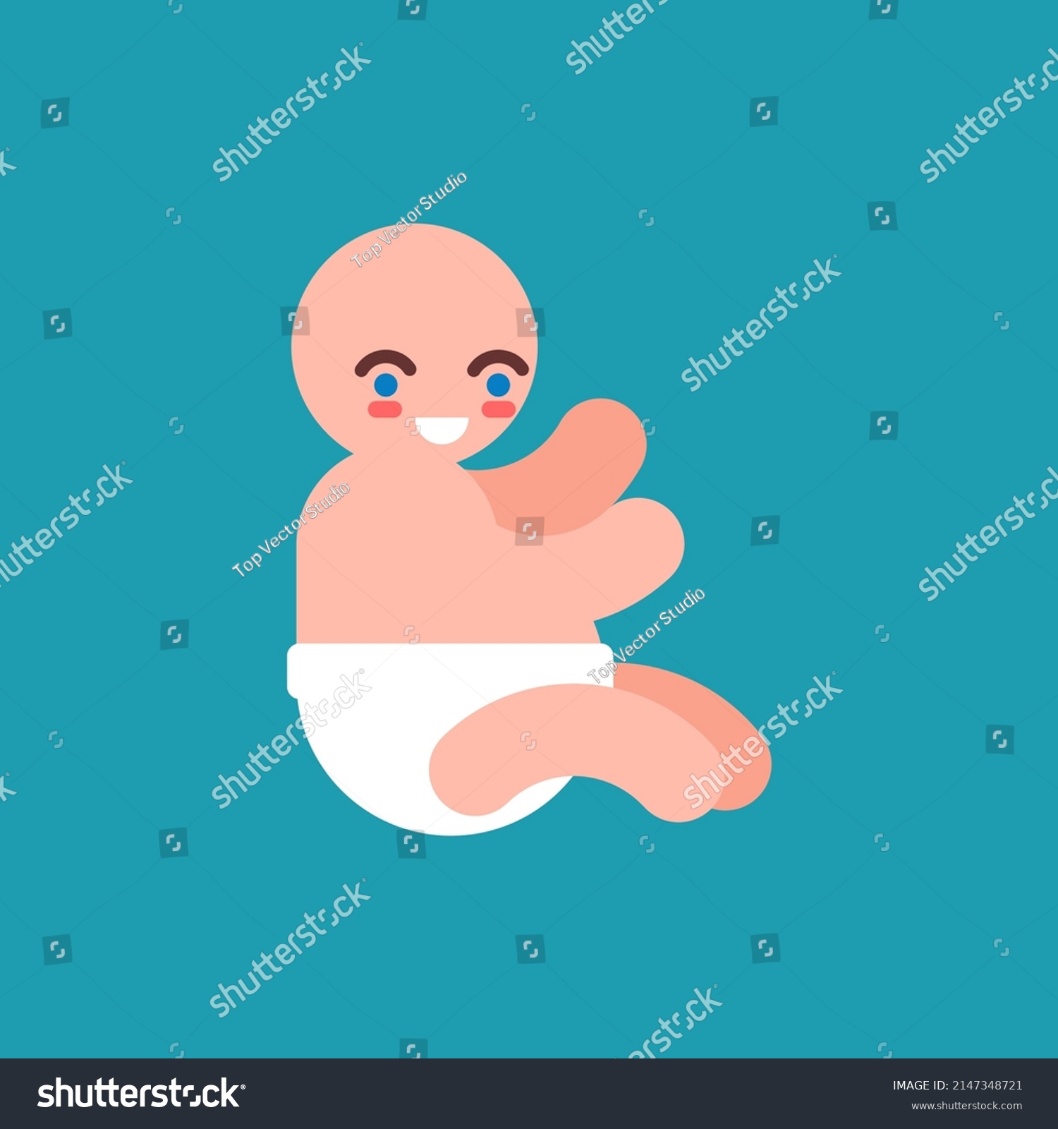 Little Baby Icon Little Kid Sign Stock Vector (Royalty Free) 2147348721 ...