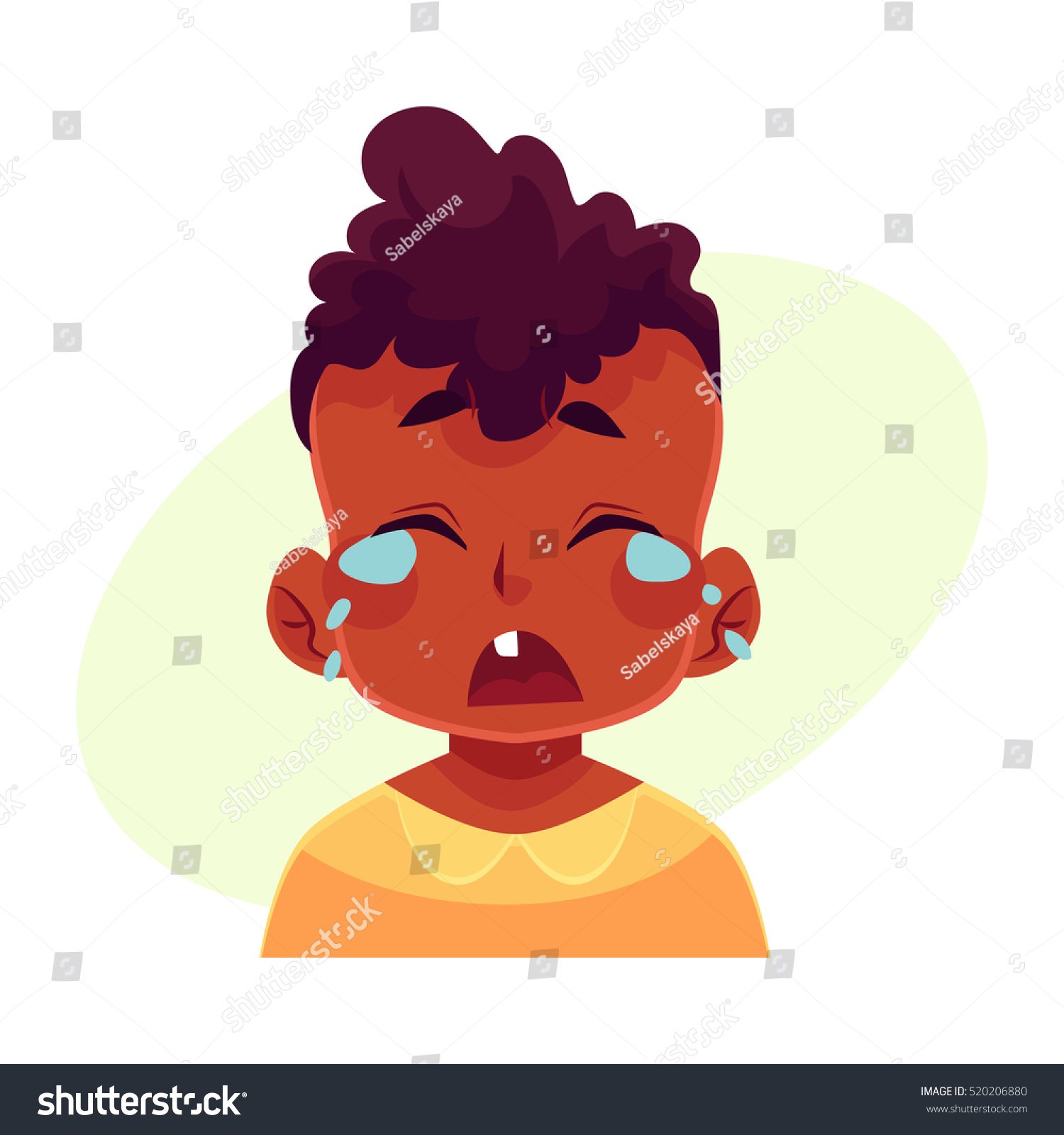 Image Vectorielle De Stock De Petit Visage De Garçon