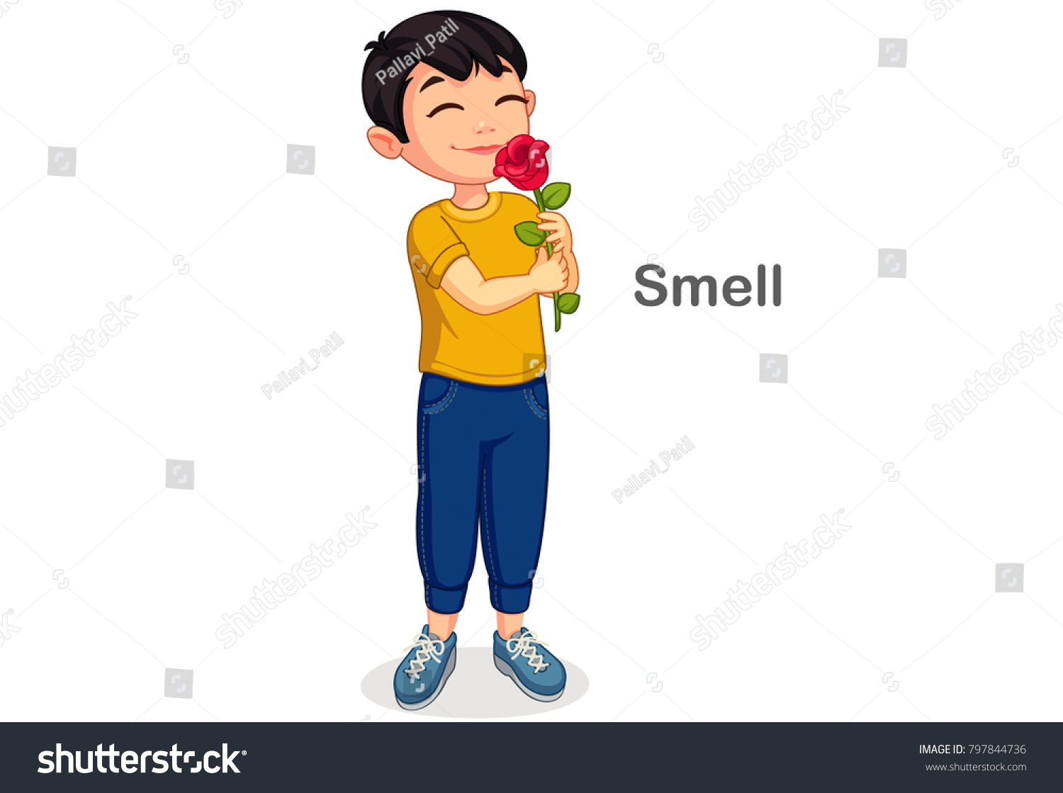 boy-smelling-flower-stock-vectors-images-vector-art-shutterstock