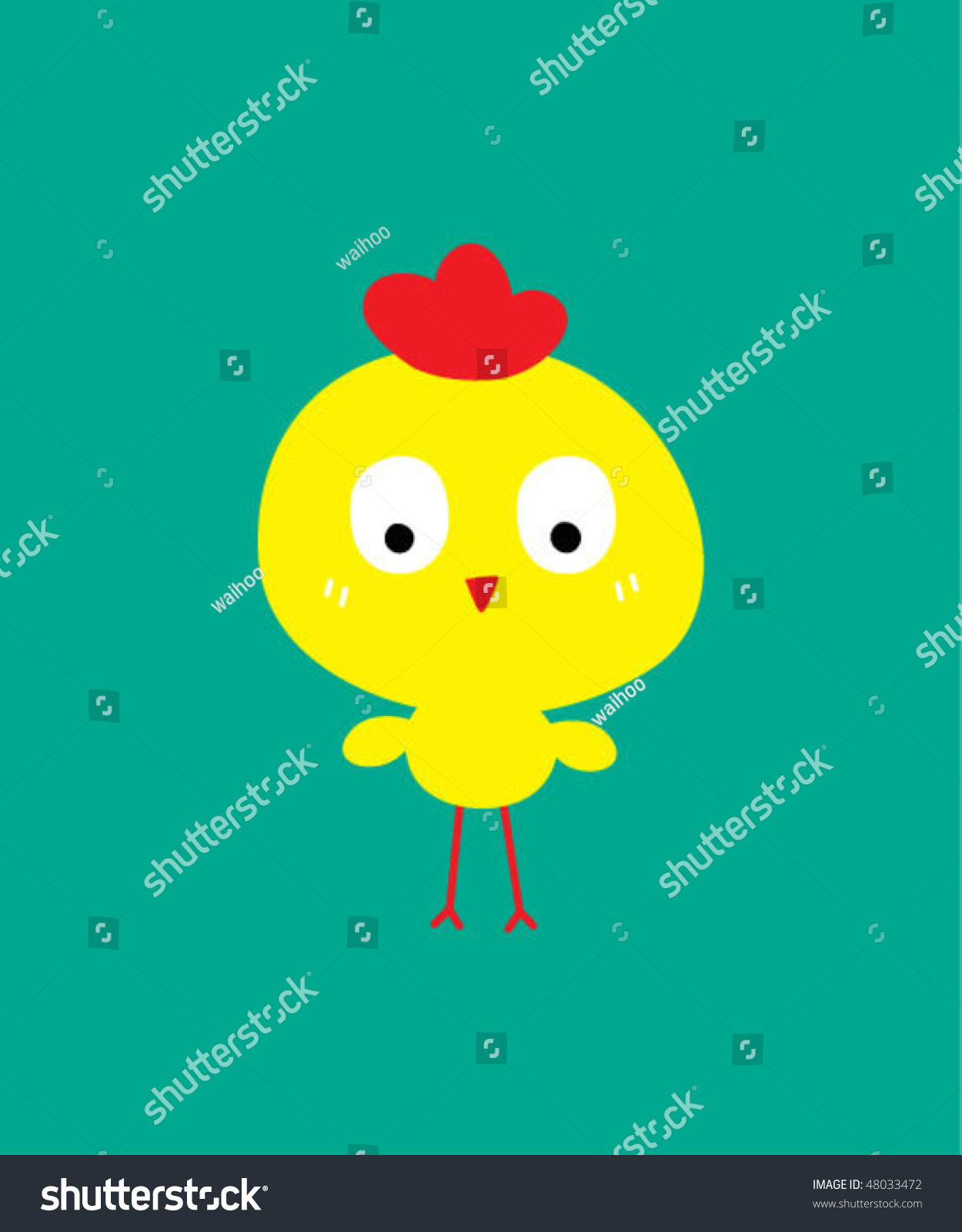 Little Cute Chicky Stock Vector Illustration 48033472 : Shutterstock