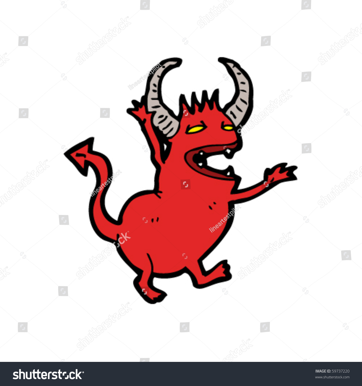 Little Devil Cartoon Stock Vector (royalty Free) 59737220