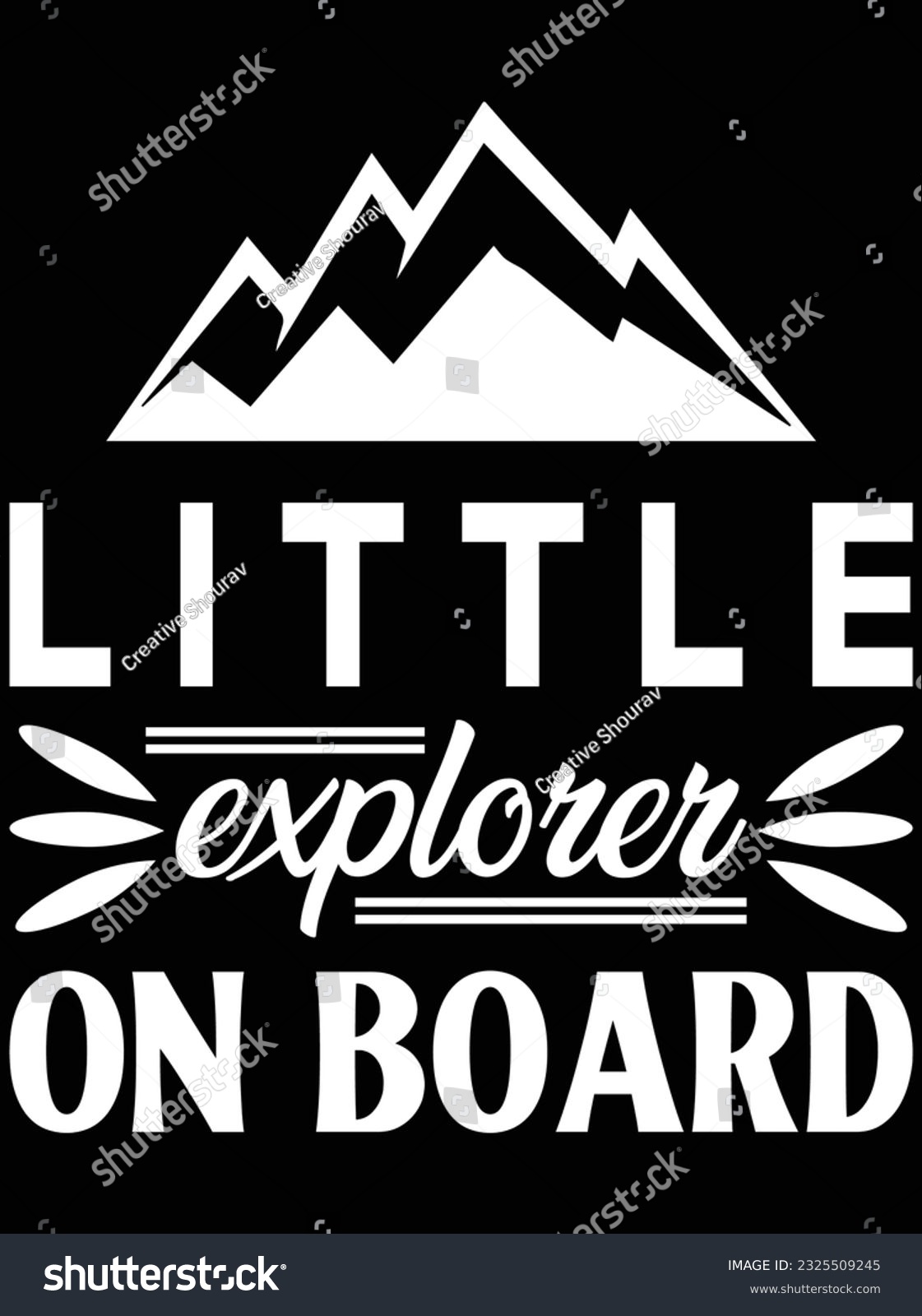 SVG of Little explorer on board vector art design, eps file. design file for t-shirt. SVG, EPS cuttable design file svg