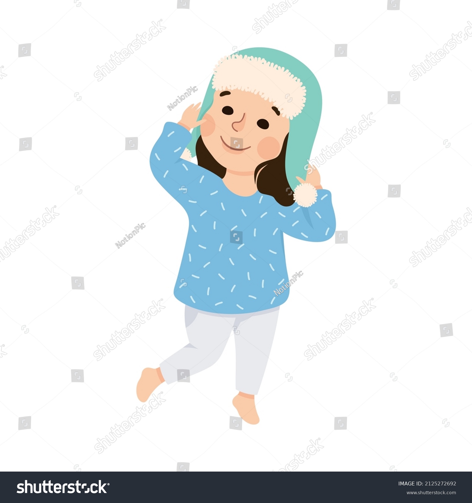 Little Girl Changing Her Clothes Putting Stock Vector (royalty Free 