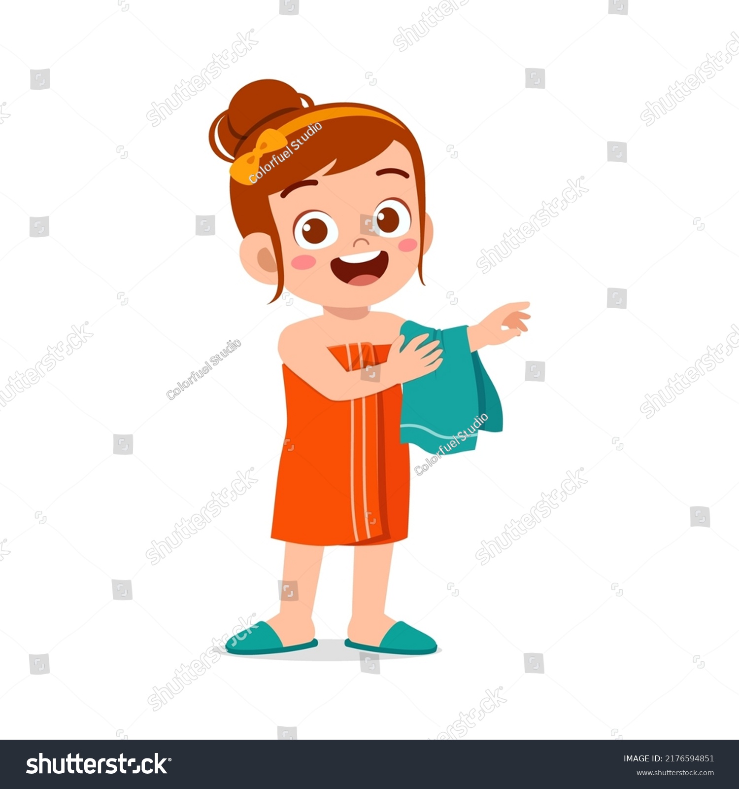 573 Girl towel clipart Images, Stock Photos & Vectors | Shutterstock