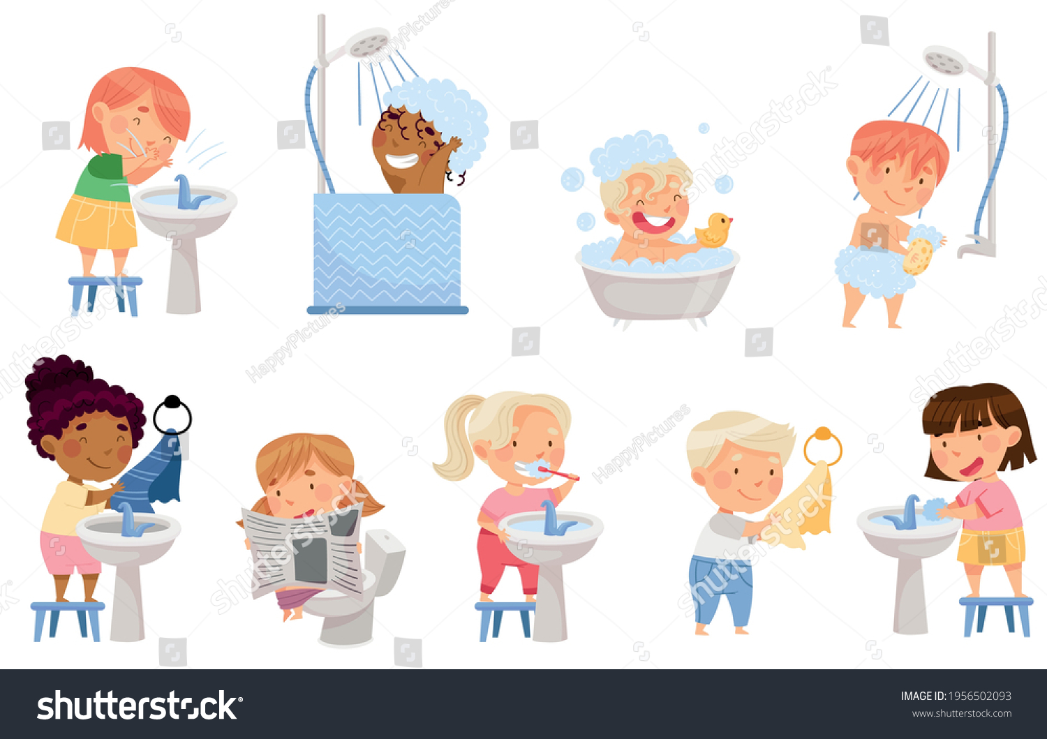 Kids taking shower Images, Stock Photos & Vectors | Shutterstock