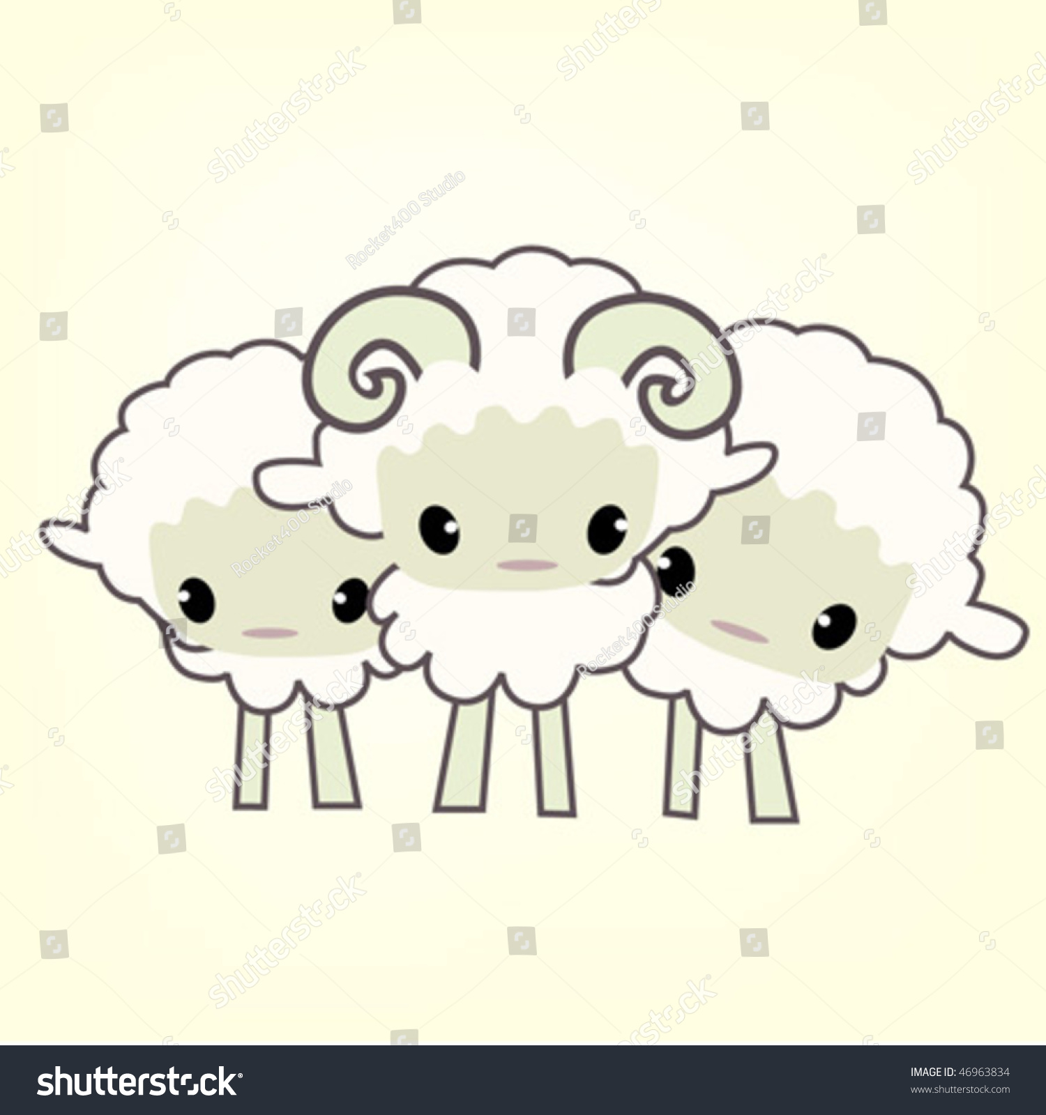 Download Little Lambs Stock Vector (Royalty Free) 46963834 ...