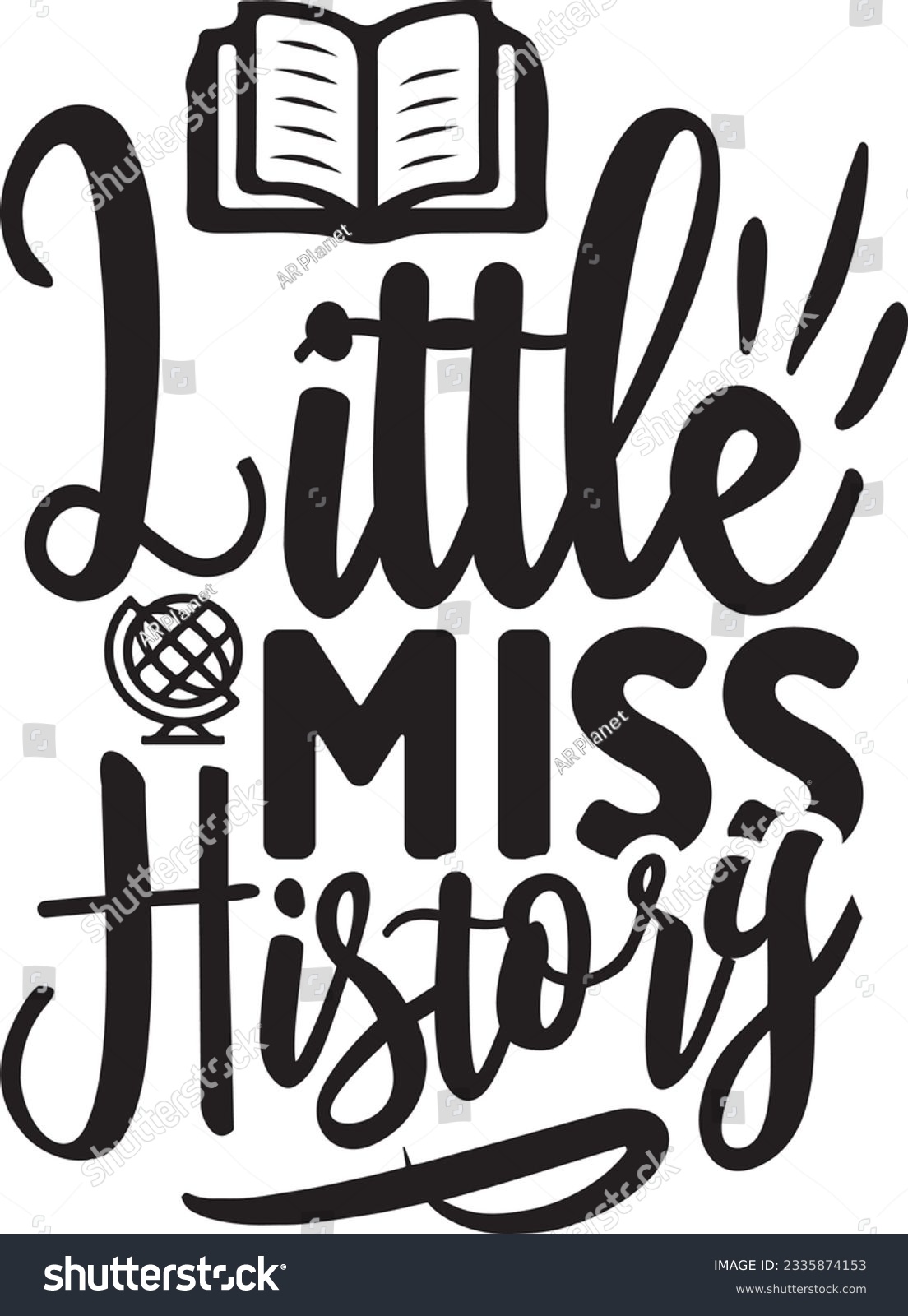 SVG of Little Miss History SVG Design svg