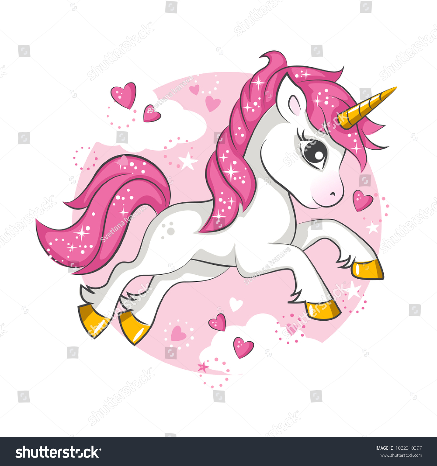 Little Pink Magical Unicorn Vector Design Stock Vector Royalty Free Little Pink Magical Unicorn Vector Design Stock Vector Royalty Free