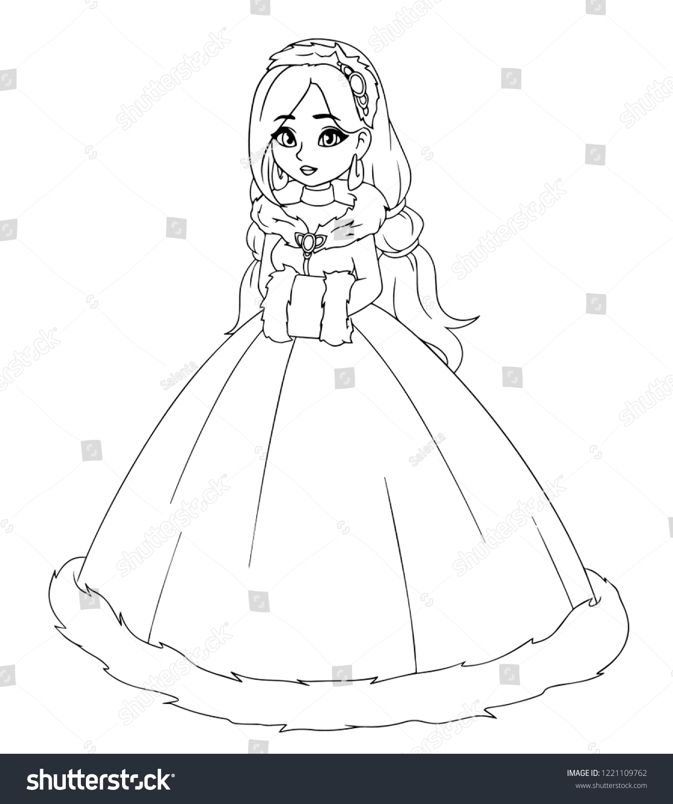Coloring Page Book Vector Illustration Beautiful Stock Vector ...