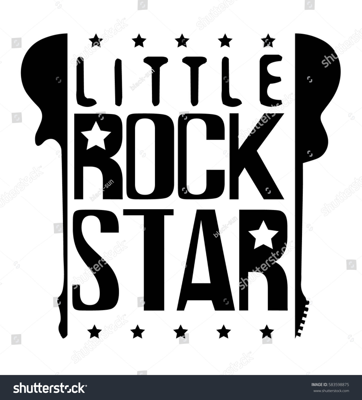 Little Rock Star Typography Vector Stock Vector 583598875 - Shutterstock