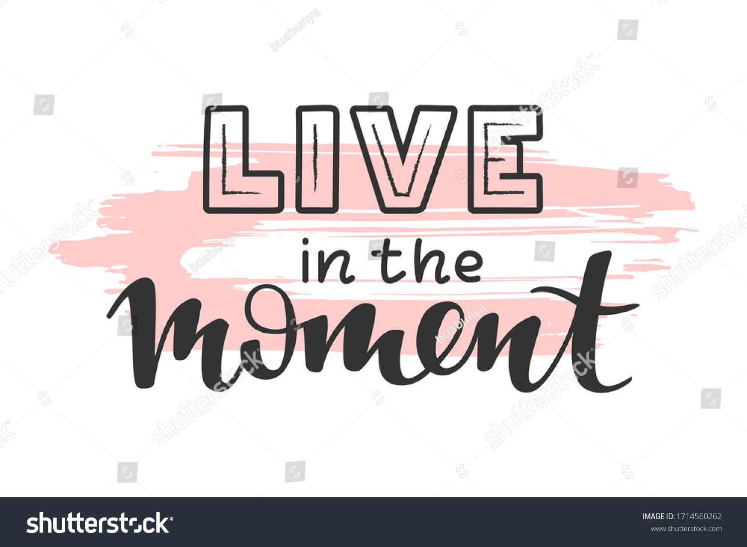 Live Moment Vector Text Hand Drawn Stock Vector (Royalty Free) 1714560262